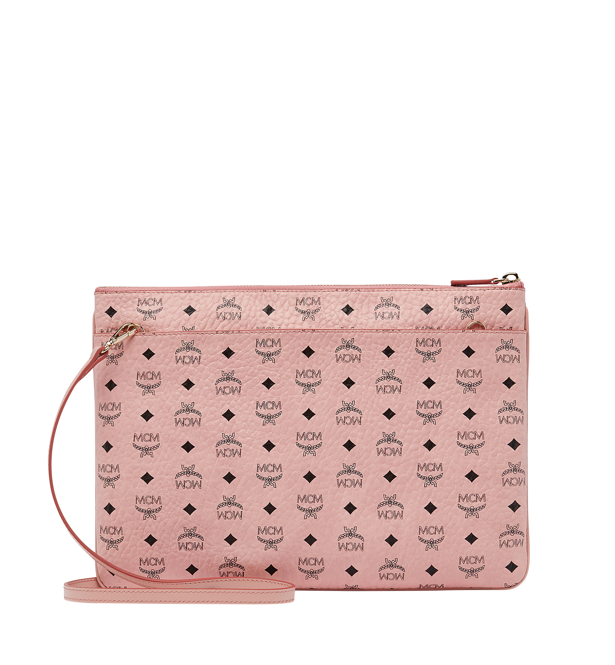 MCM Rabbit Crossbody Pouch in Visetos Pink MYZ8SXL81PZ001 Alternate View 2