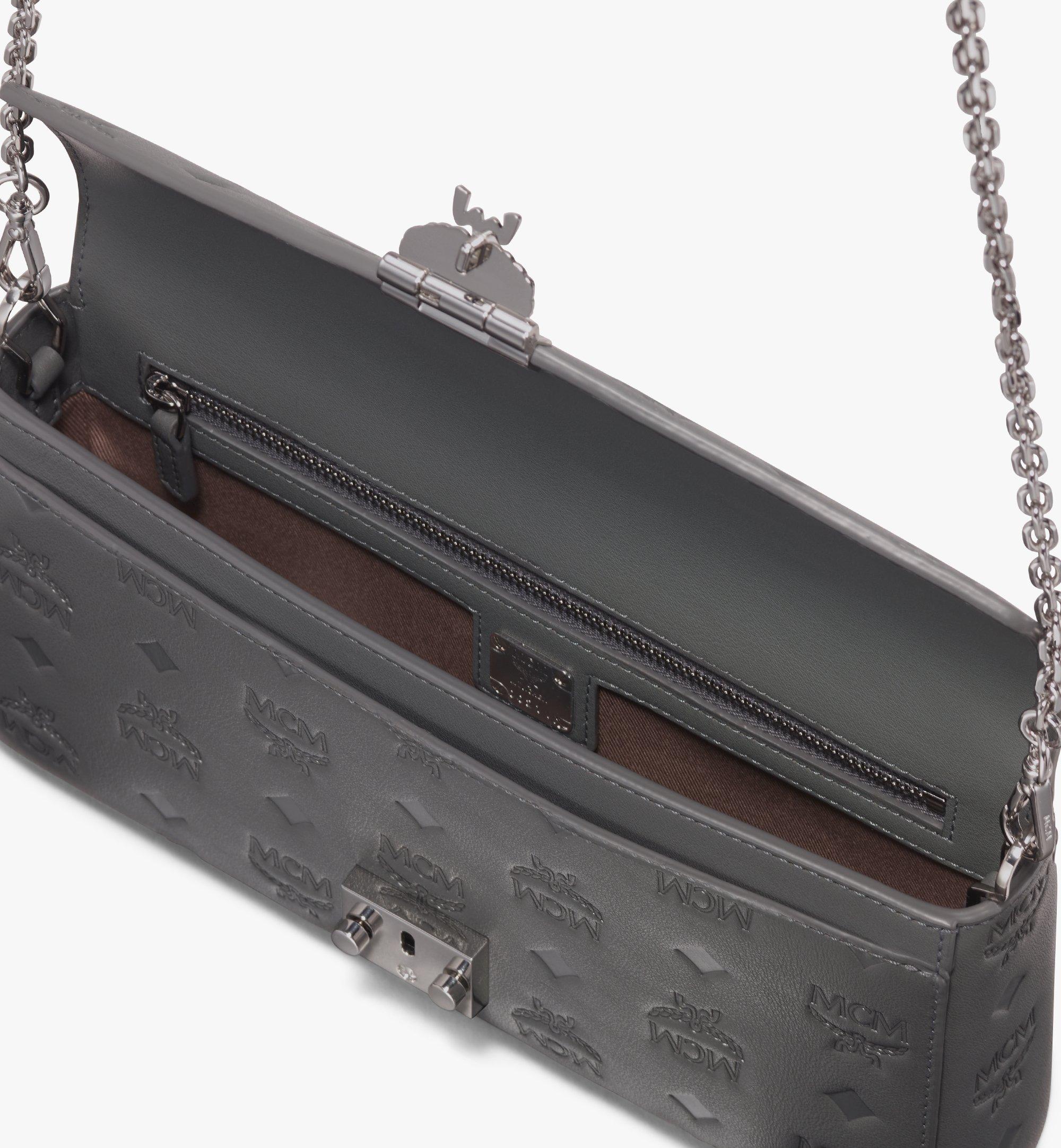 MCM Millie Crossbody in Monogram Leather Grey MYZ9AME12EC001 Alternate View 3