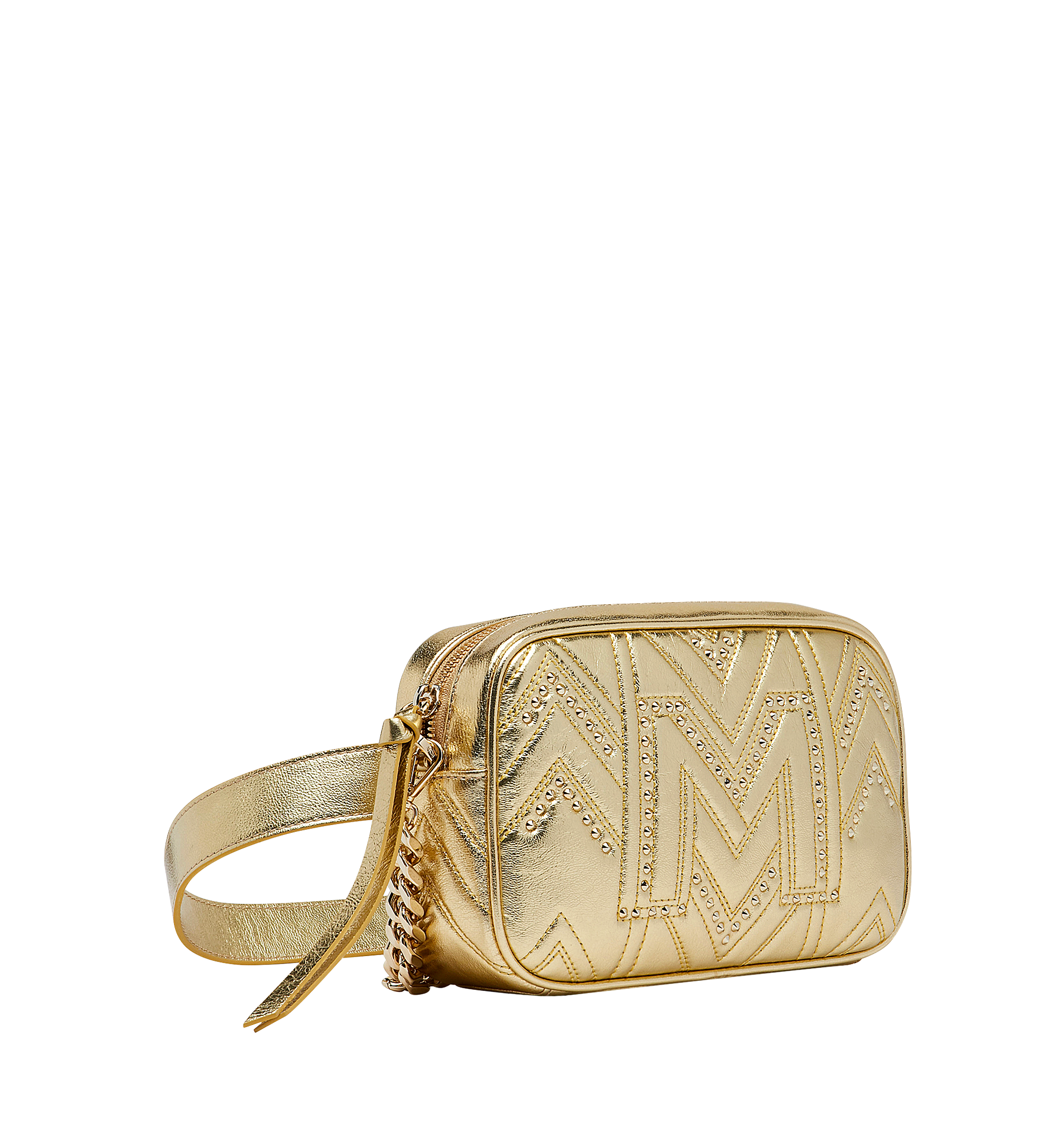 gold camera bag