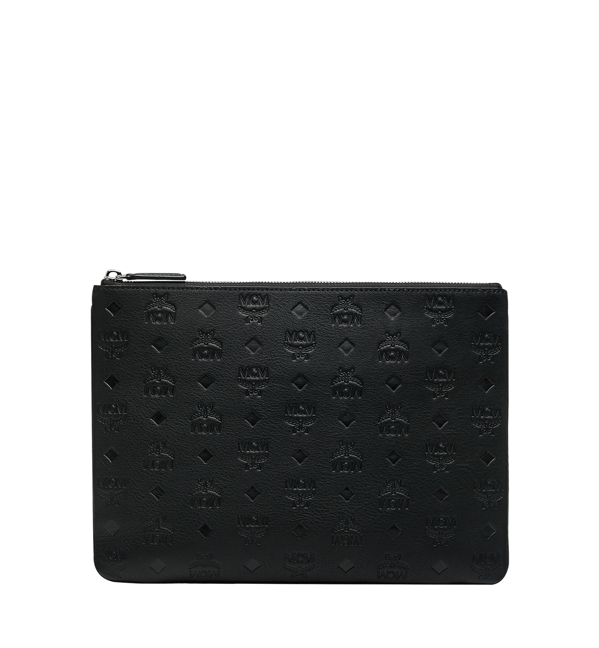 MCM Crossbody Pouch in Monogram Leather Black MYZ9SKM42BK001 Alternate View 1