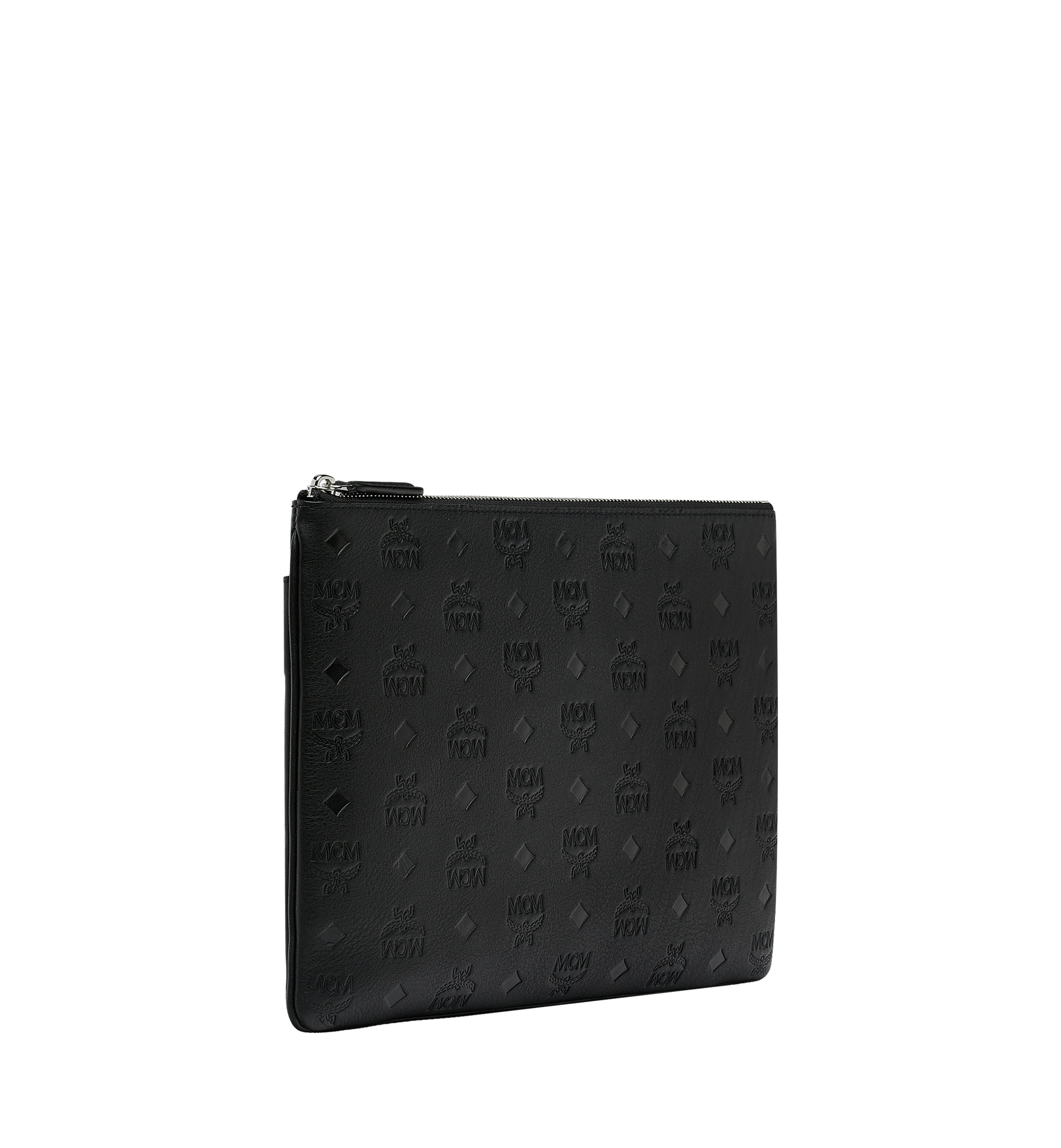 Medium Crossbody Pouch in Monogram Leather Black