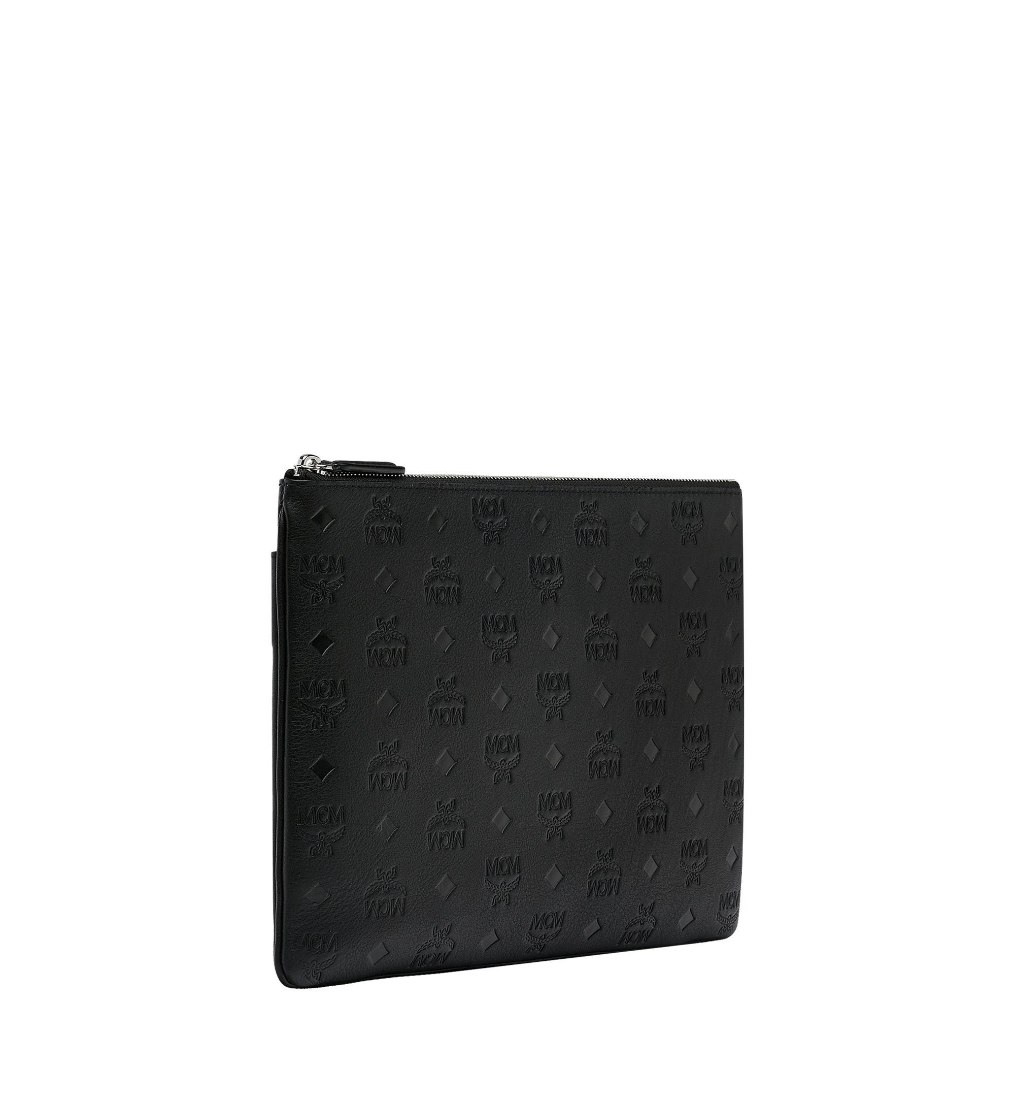 MCM Crossbody Pouch in Monogram Leather Black MYZ9SKM42BK001 Alternate View 1