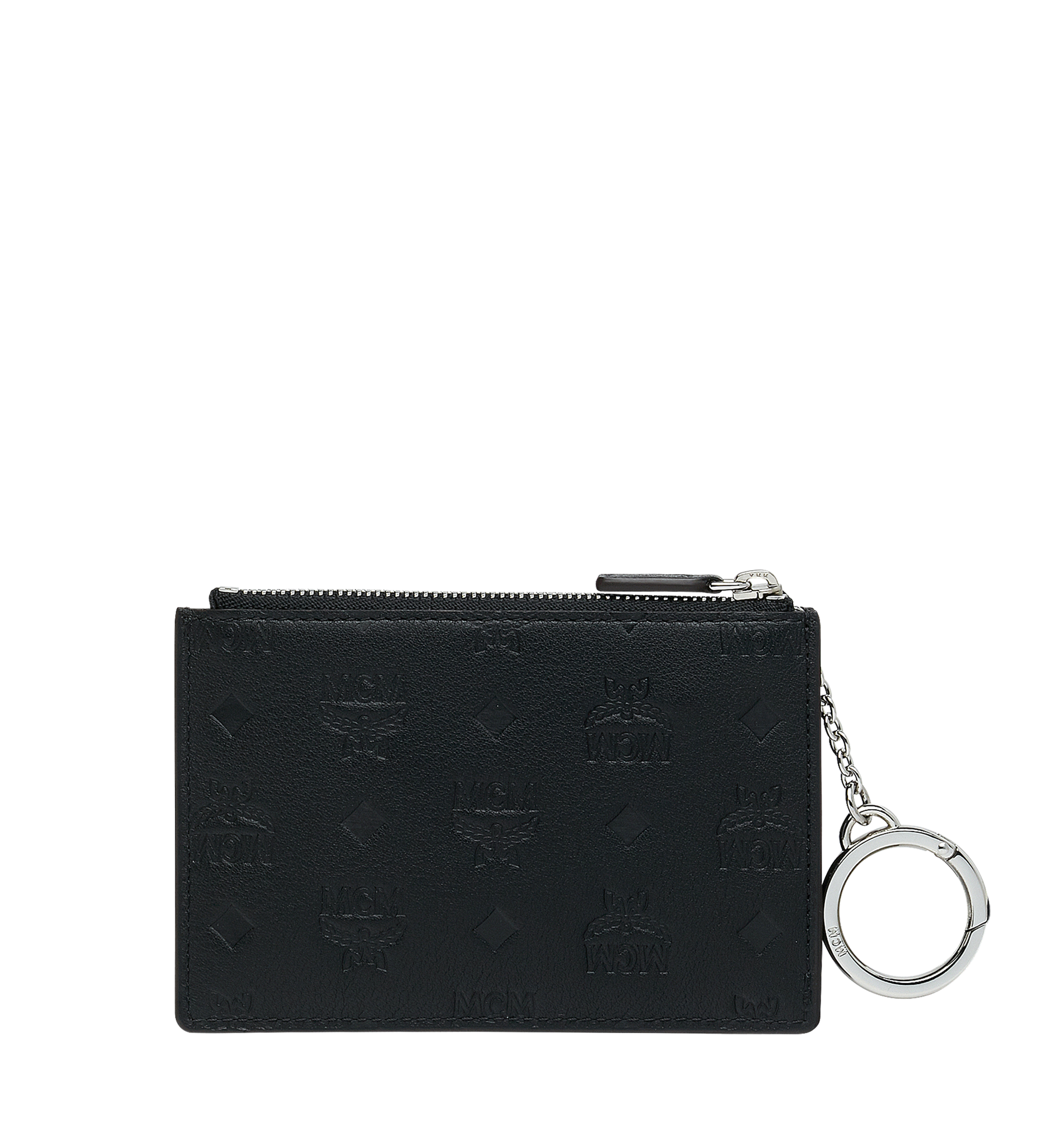 One Size Key Pouch in Monogram Leather Black | MCM