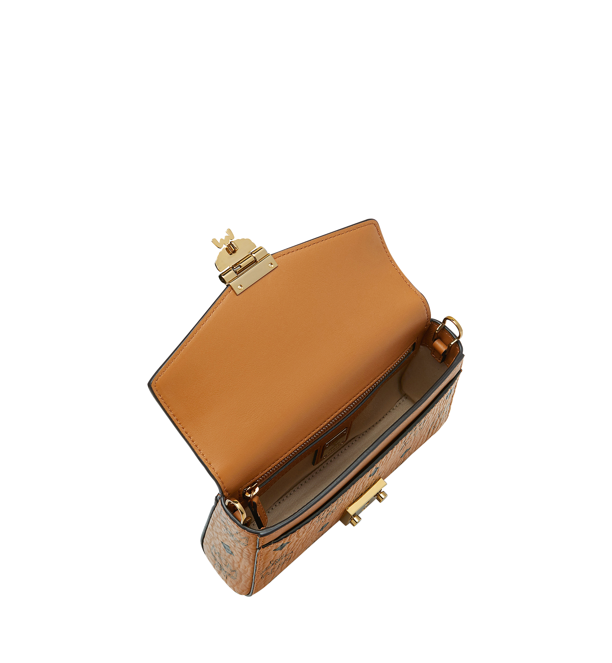 mcm millie visetos flap crossbody
