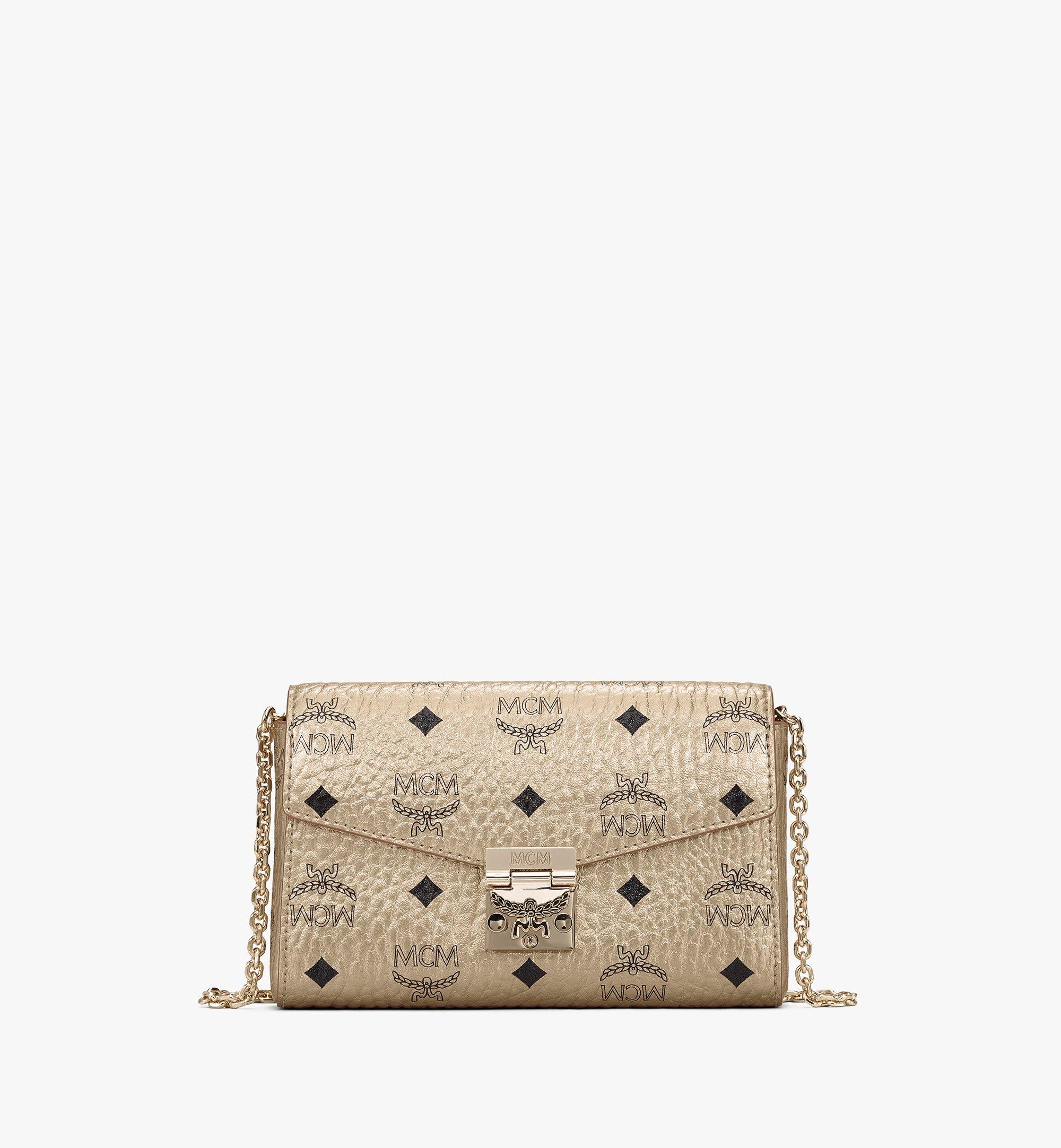 Mcm Millie Crossbody In Visetos In Gold ModeSens