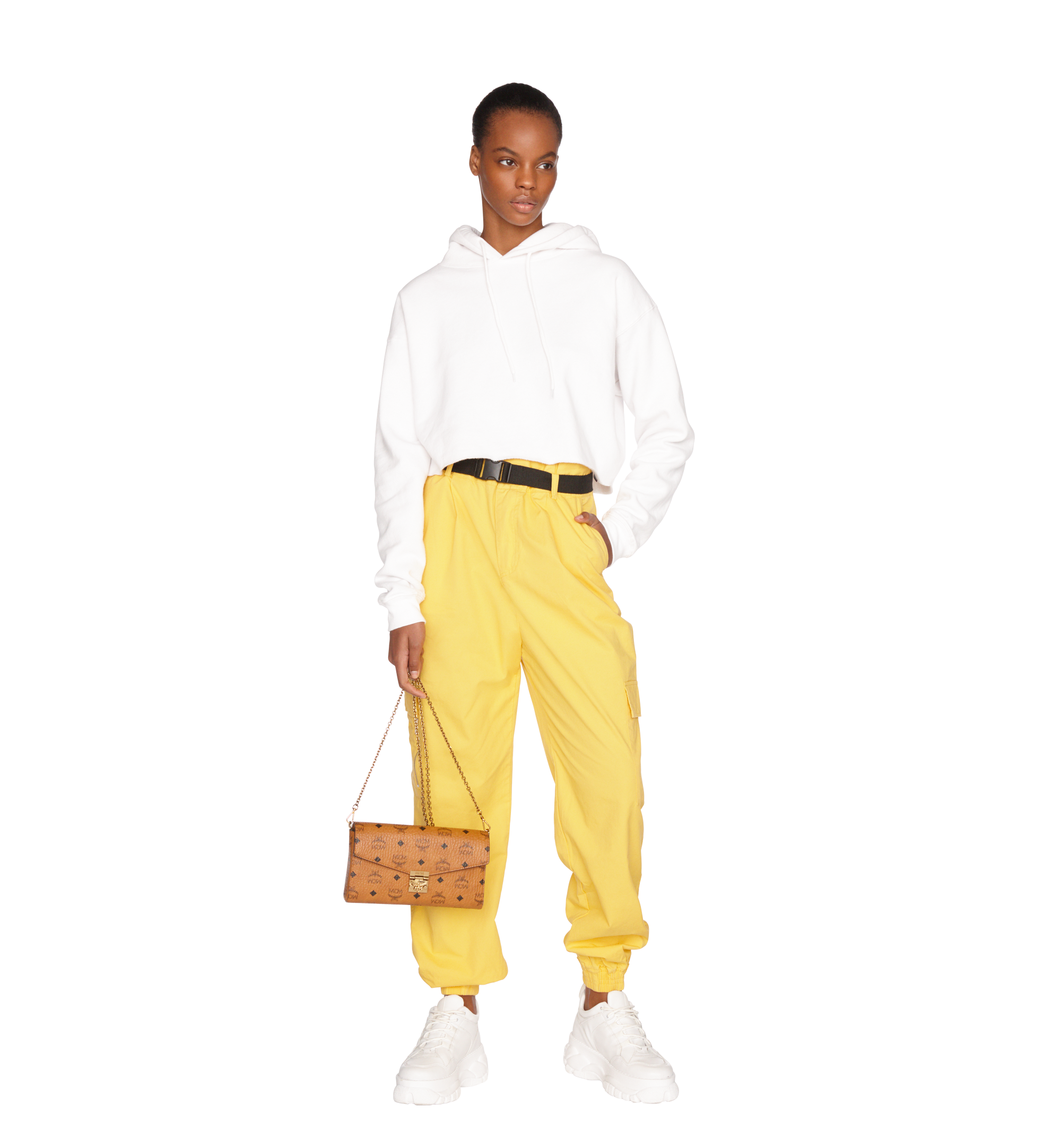 mcm millie visetos flap crossbody