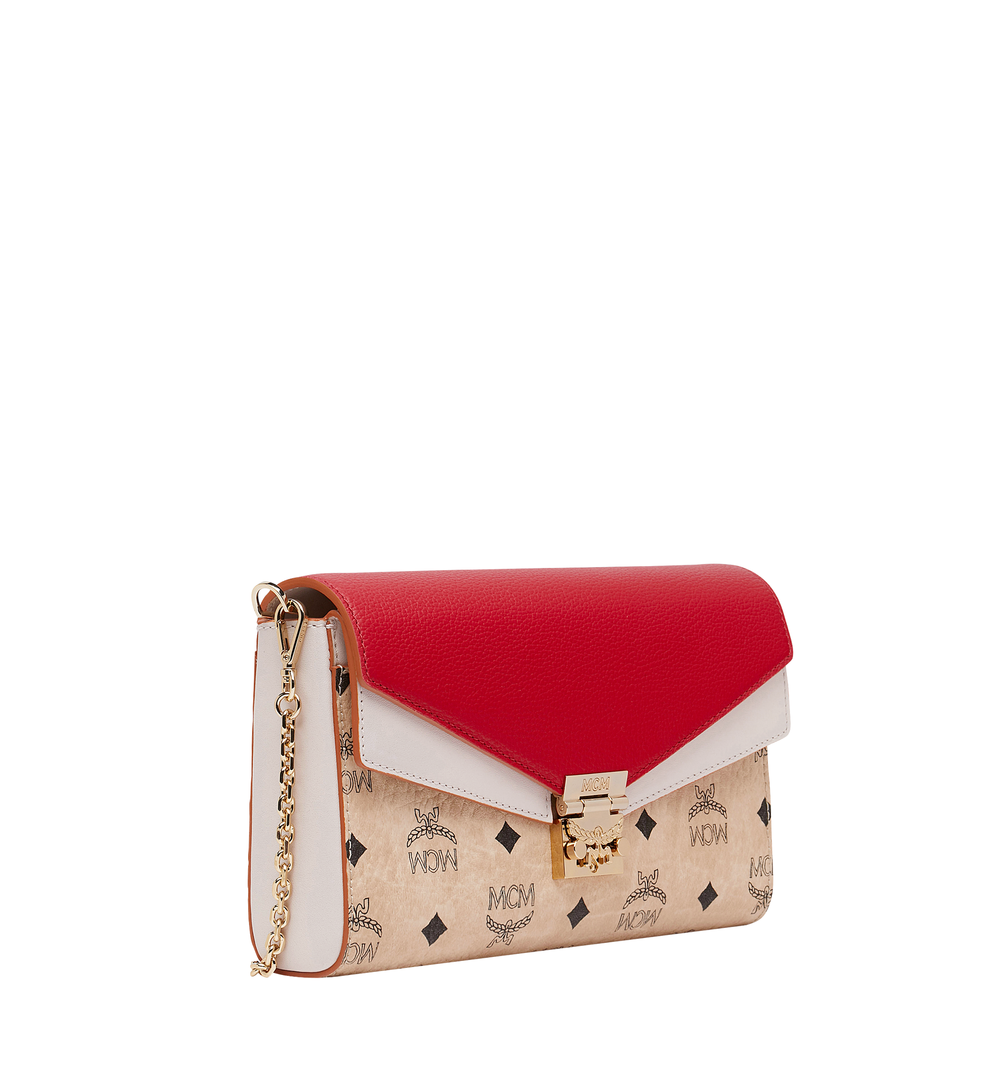mcm millie visetos flap crossbody