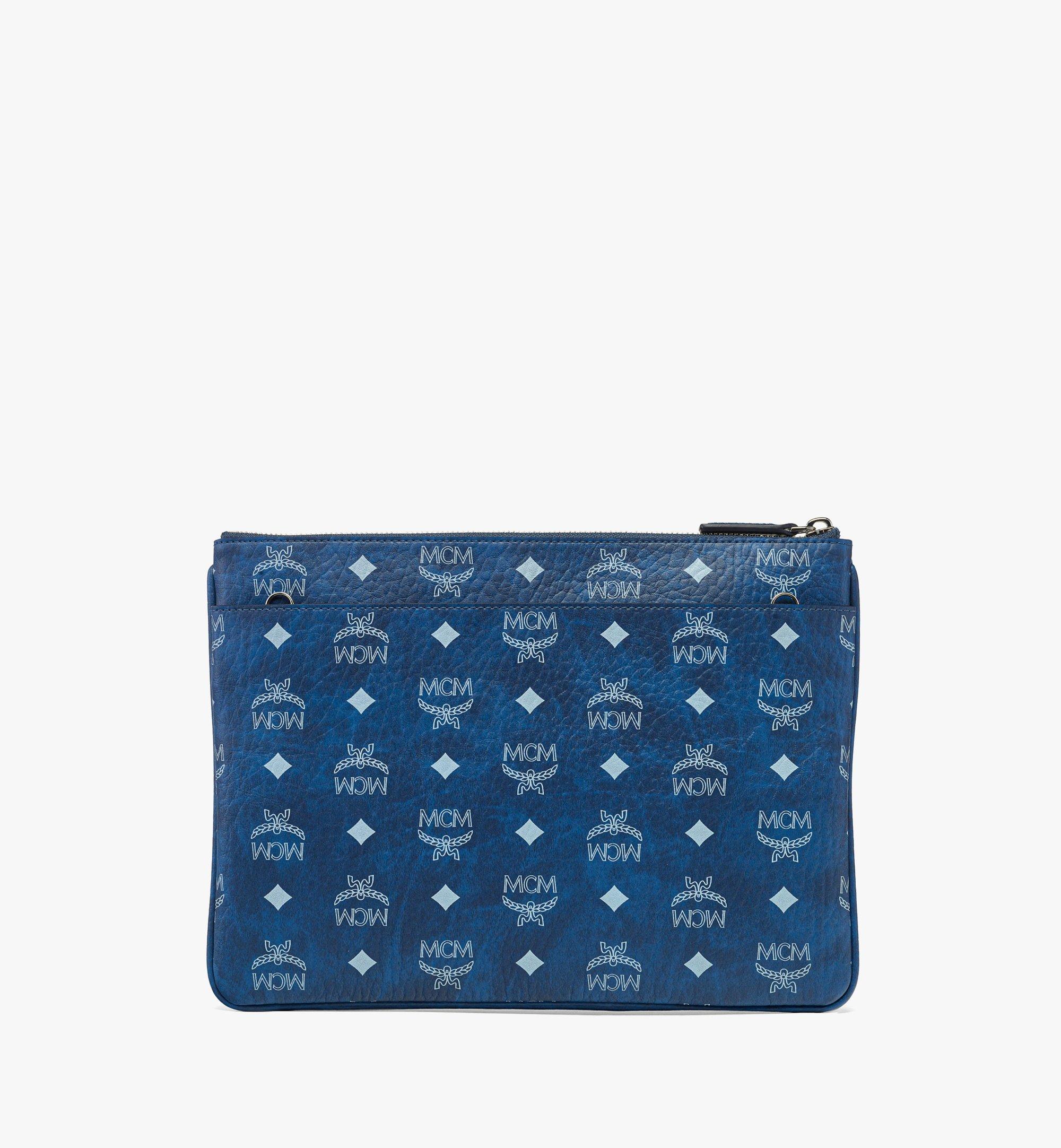 MCM Crossbody Pouch in Visetos Original Blue MYZAAVI021F001 Alternate View 2