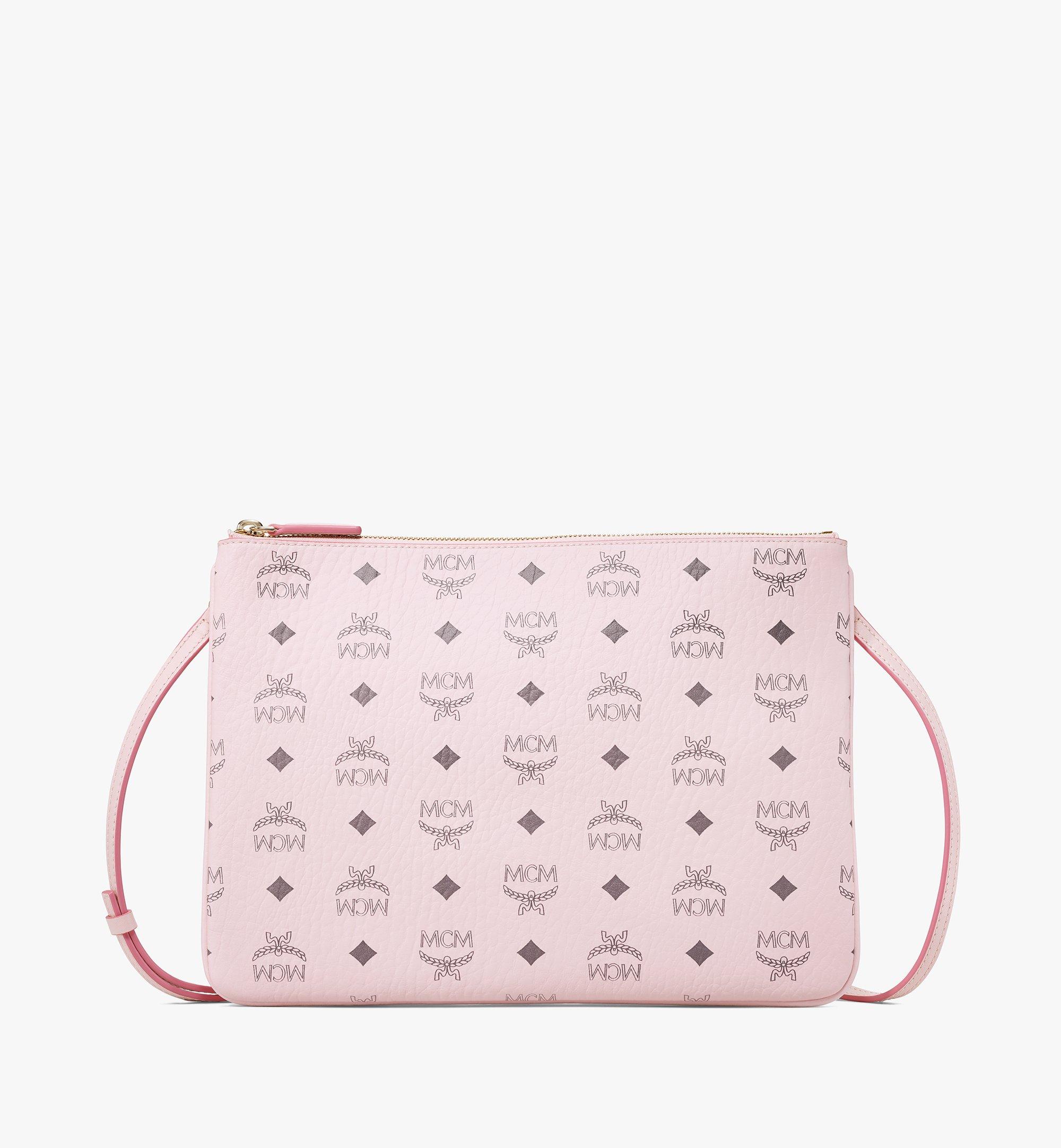 お洒落 エムシーエム Mcm レディース ショルダーバッグ バッグ Visetos Original Pouch Medium Powder Pink 最新情報 Icctower Mn