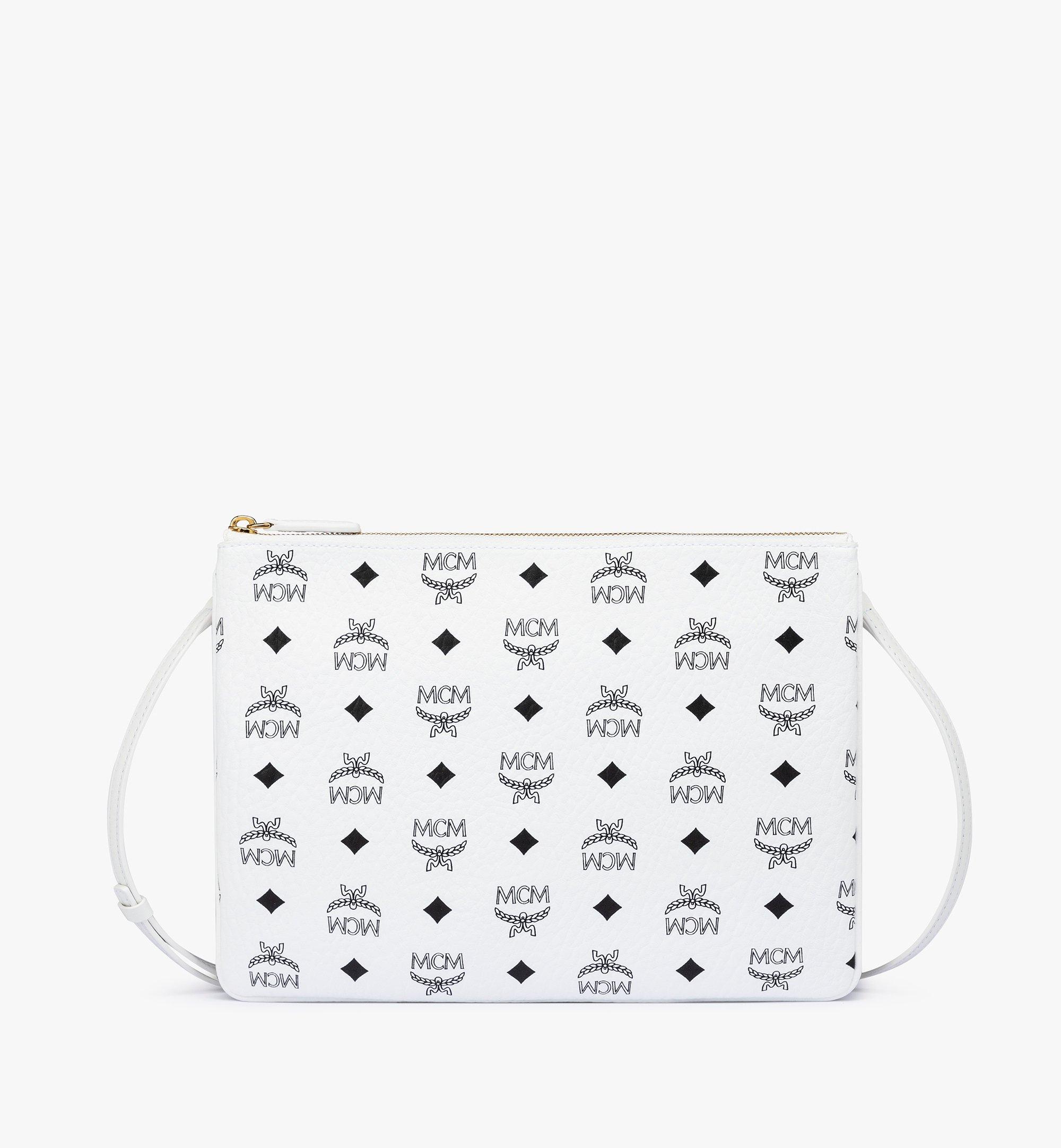 Medium Crossbody Pouch in Visetos Original White | MCM ®US