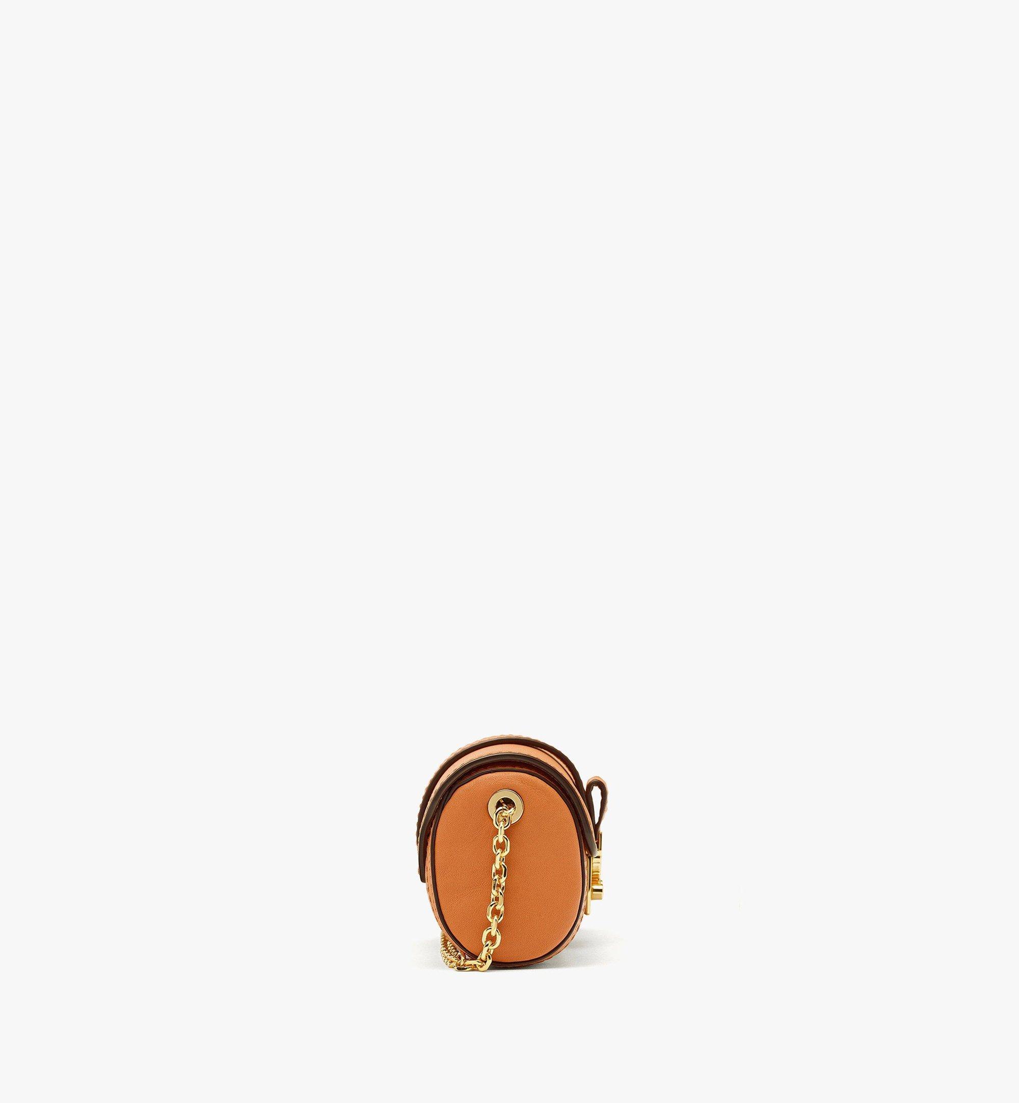 Mini Tracy Cylinder Bag in Visetos Cognac