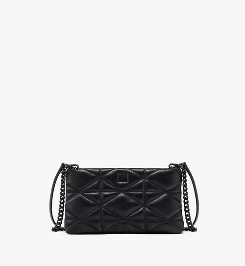 Travia Zip Pouch in Cloud Quilted Leather