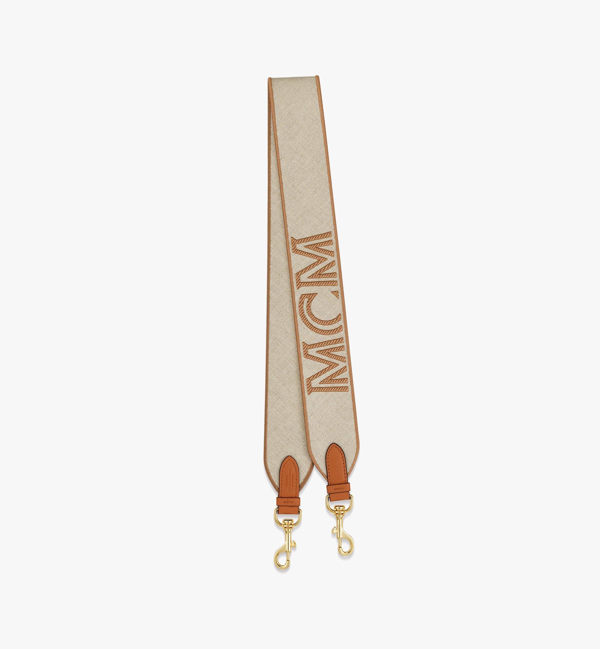 MCM Aren Logo Fabric Shoulder Strap Cognac MYZCATA01CO001 Alternate View 1