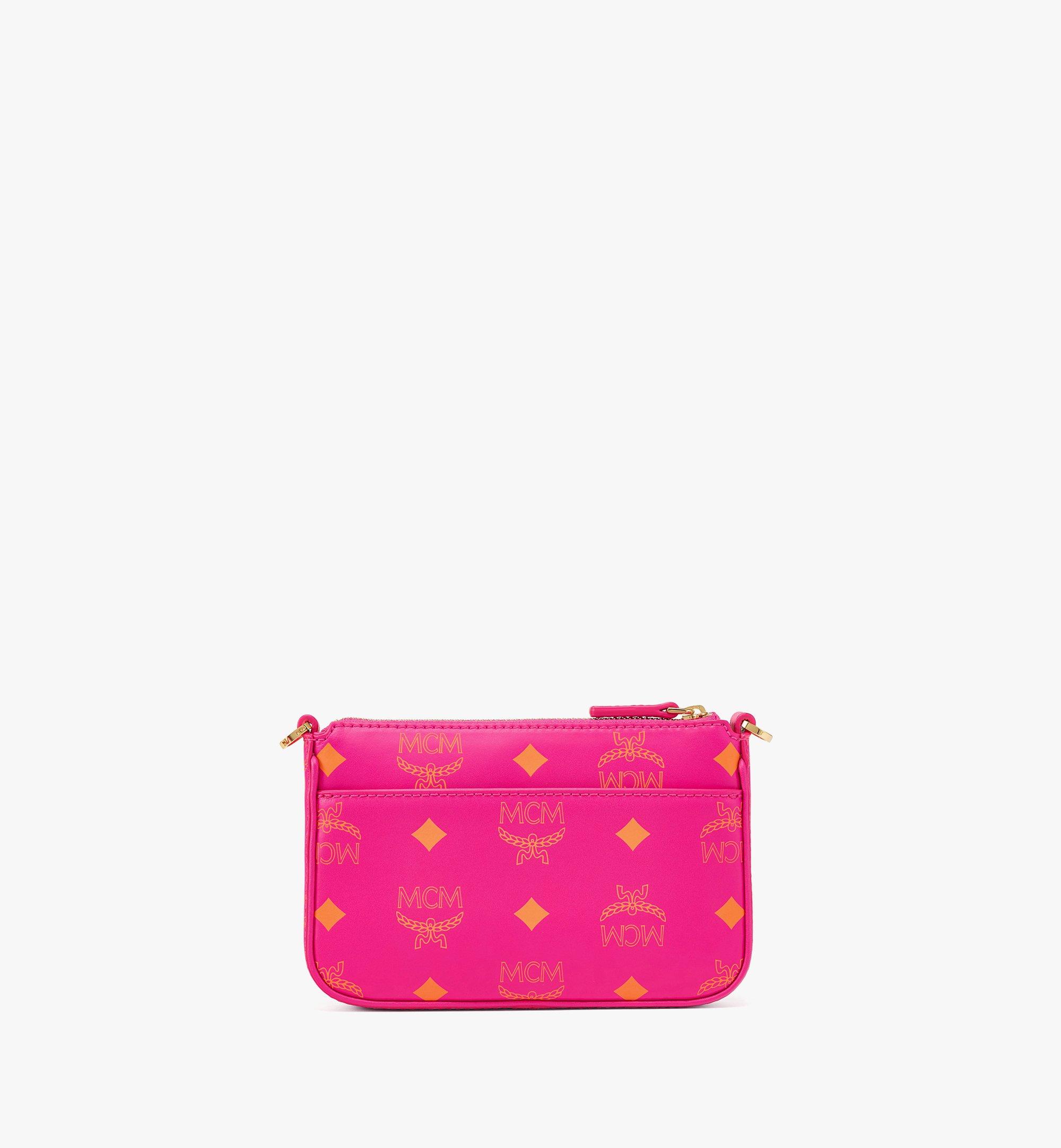 MCM クロスボディ チェーン バッグ - カラースプラッシュロゴ レザー Purple MYZCSSX01QR001 ほかの角度から見る 3