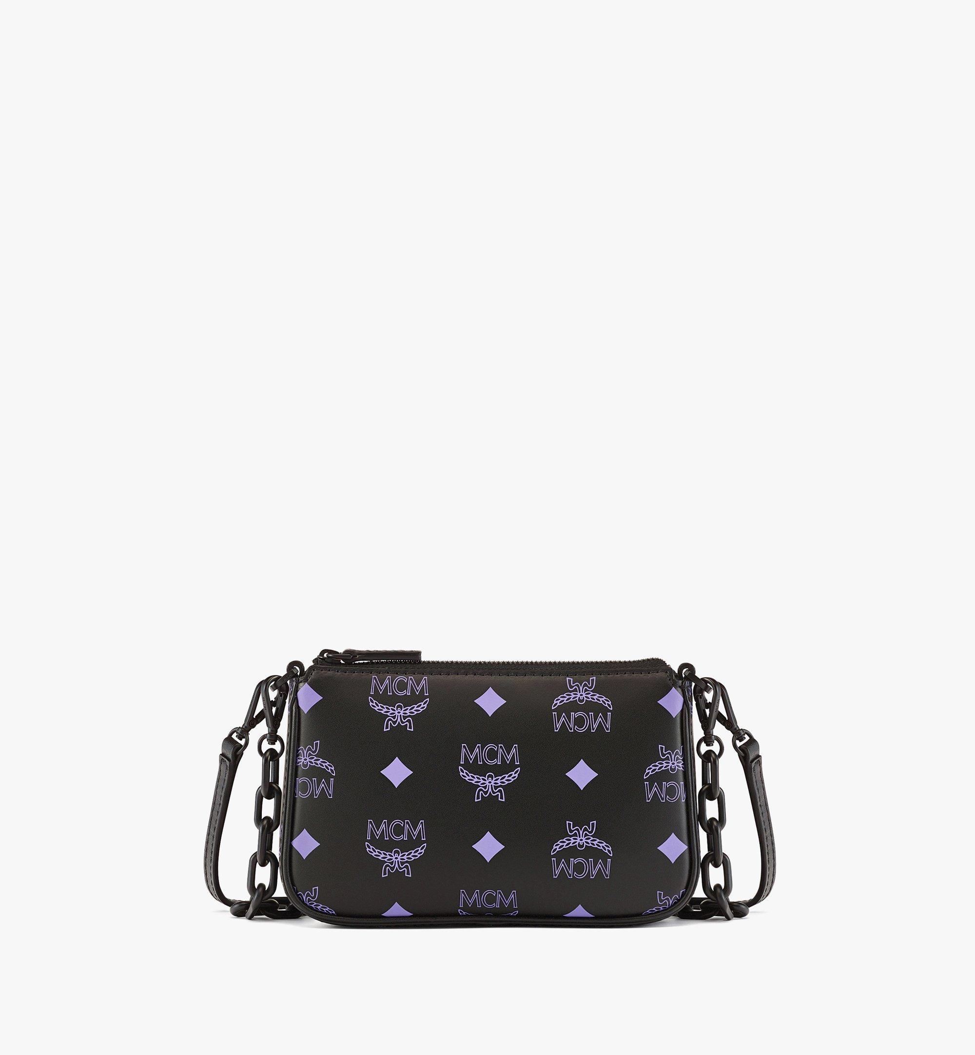 Mini Crossbody Chain Bag in Color Splash Logo Leather Purple MCM ®SG