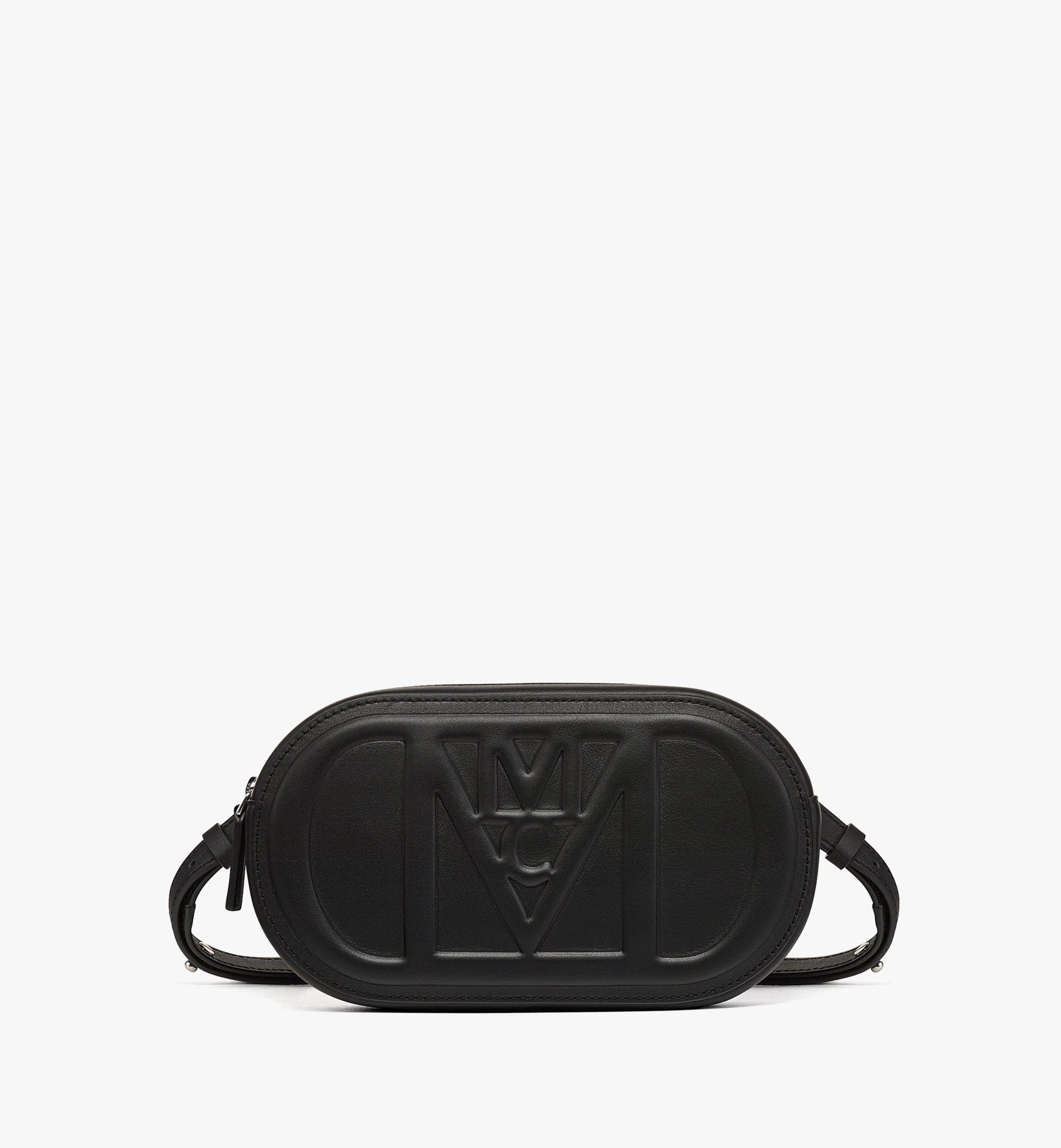 Mcm Mode Travia Crossbody Pouch in Spanish Nappa Leather Black Leather