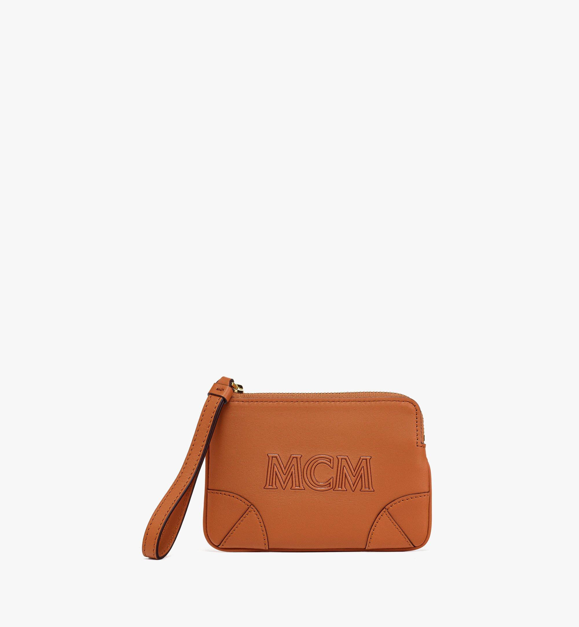 MCM Aren Wristlet Zip Pouch