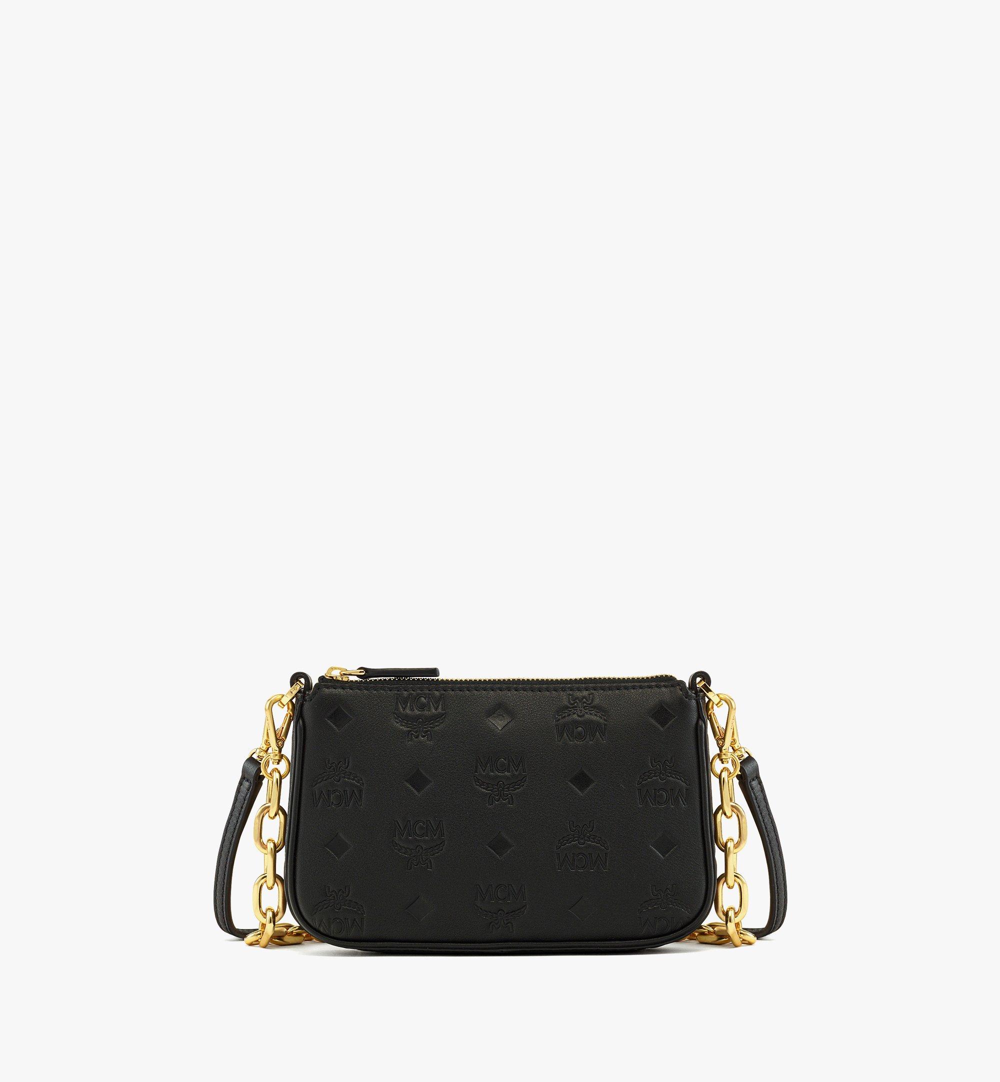 Mcm millie medium outlet top zip black