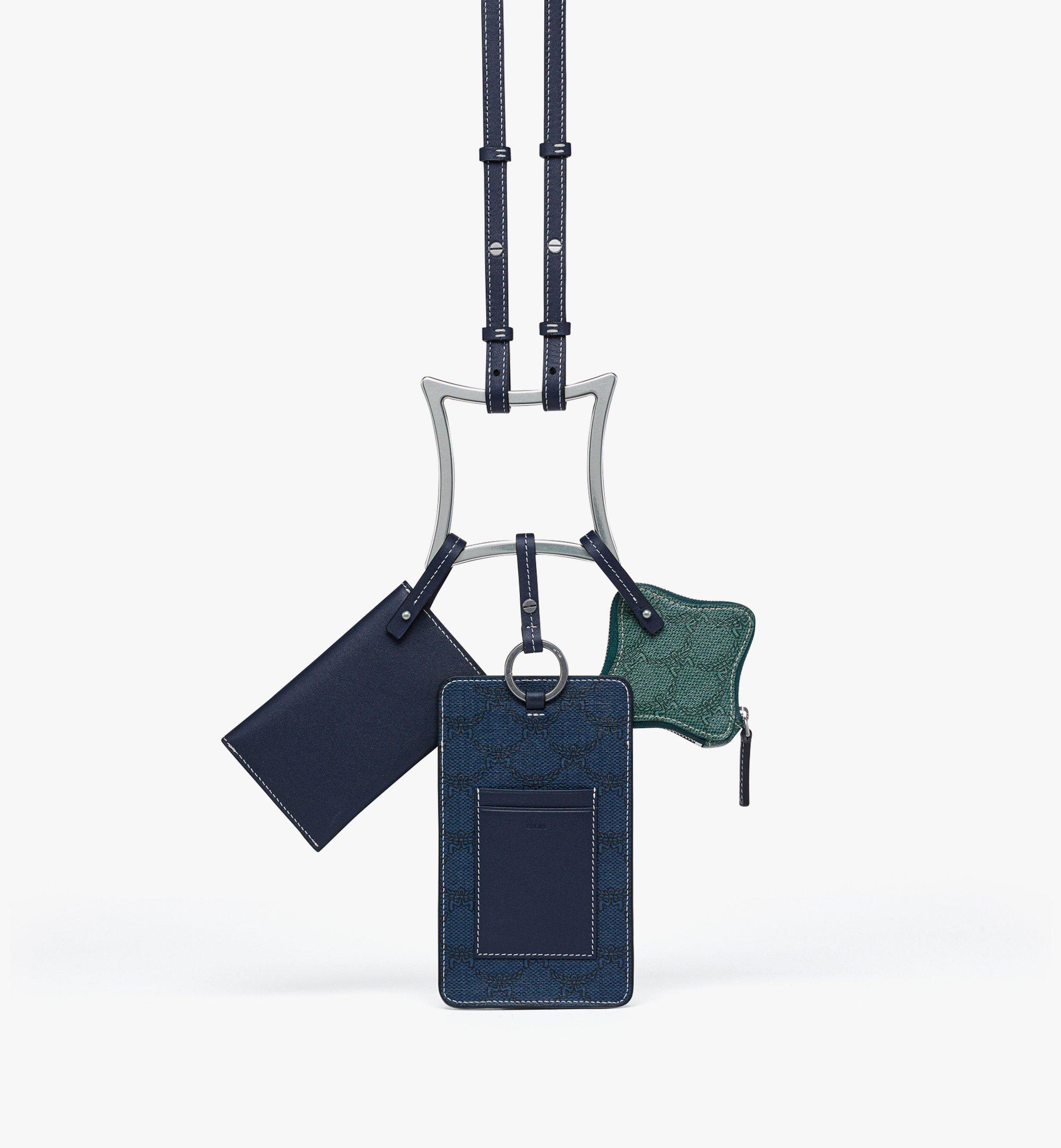 One Size Diamond Trilogie Crossbody Pouch in Lauretos Blue MCM ®SG