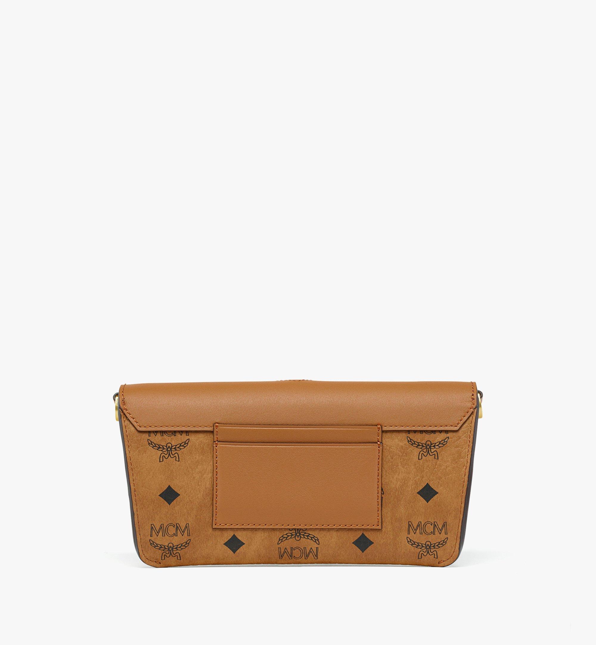 MCM Diamond Crossbody w/ AirPods Pro Charm in Visetos Cognac MYZEAAK04CO001 Alternate View 3