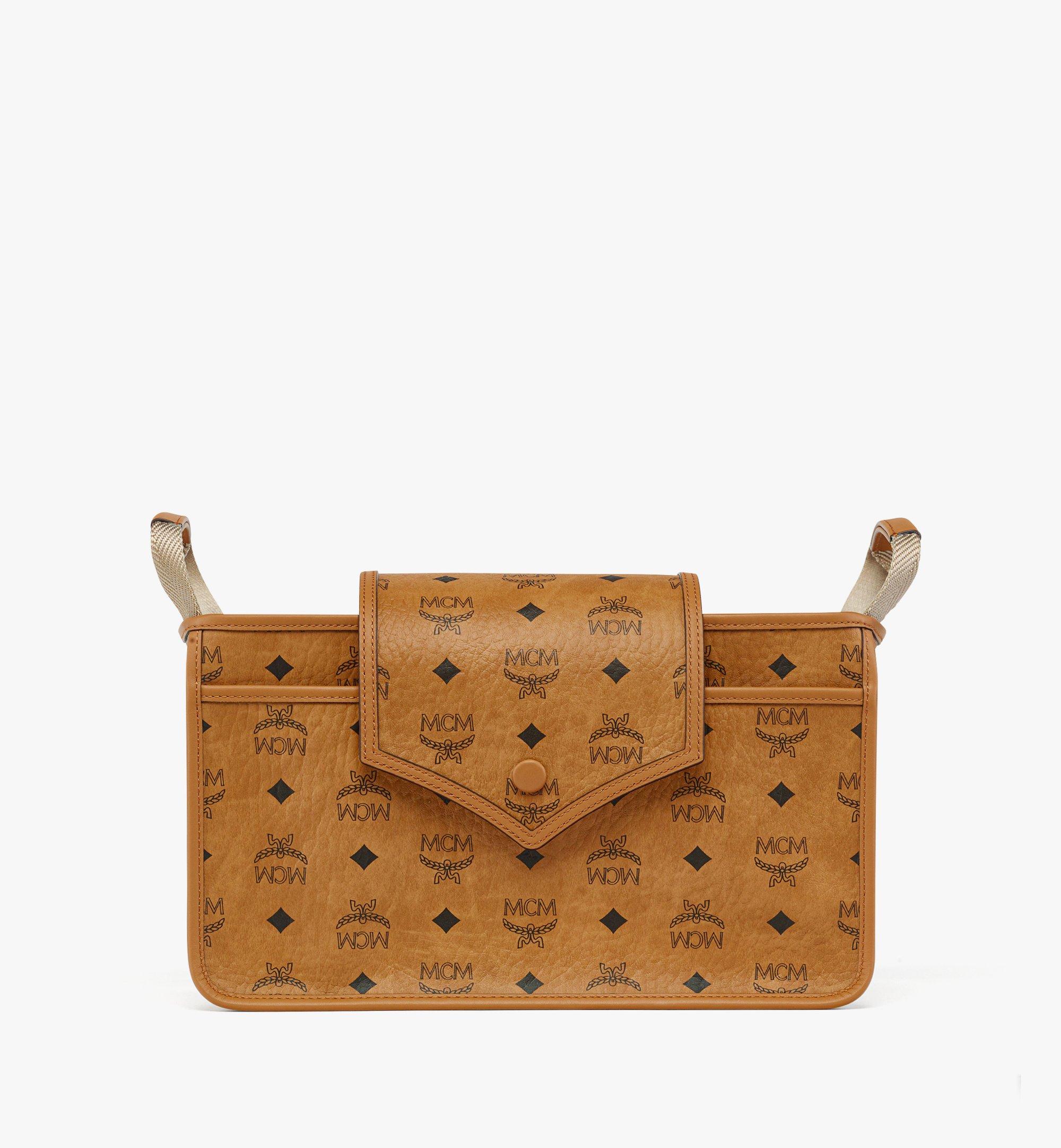 Medium Leni Pouch in Visetos Cognac | MCM ®US