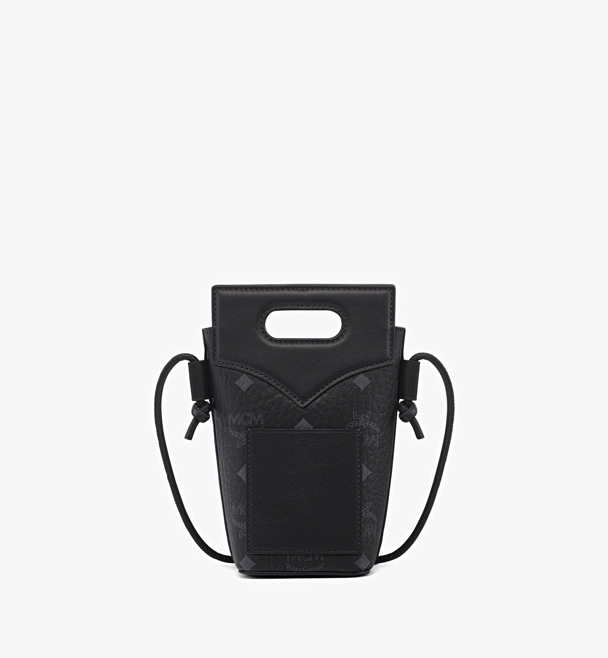 MCM Visetos皮革混搭钻石形斜挎手拿包 Black MYZFSAK01BK001 更多视角 3