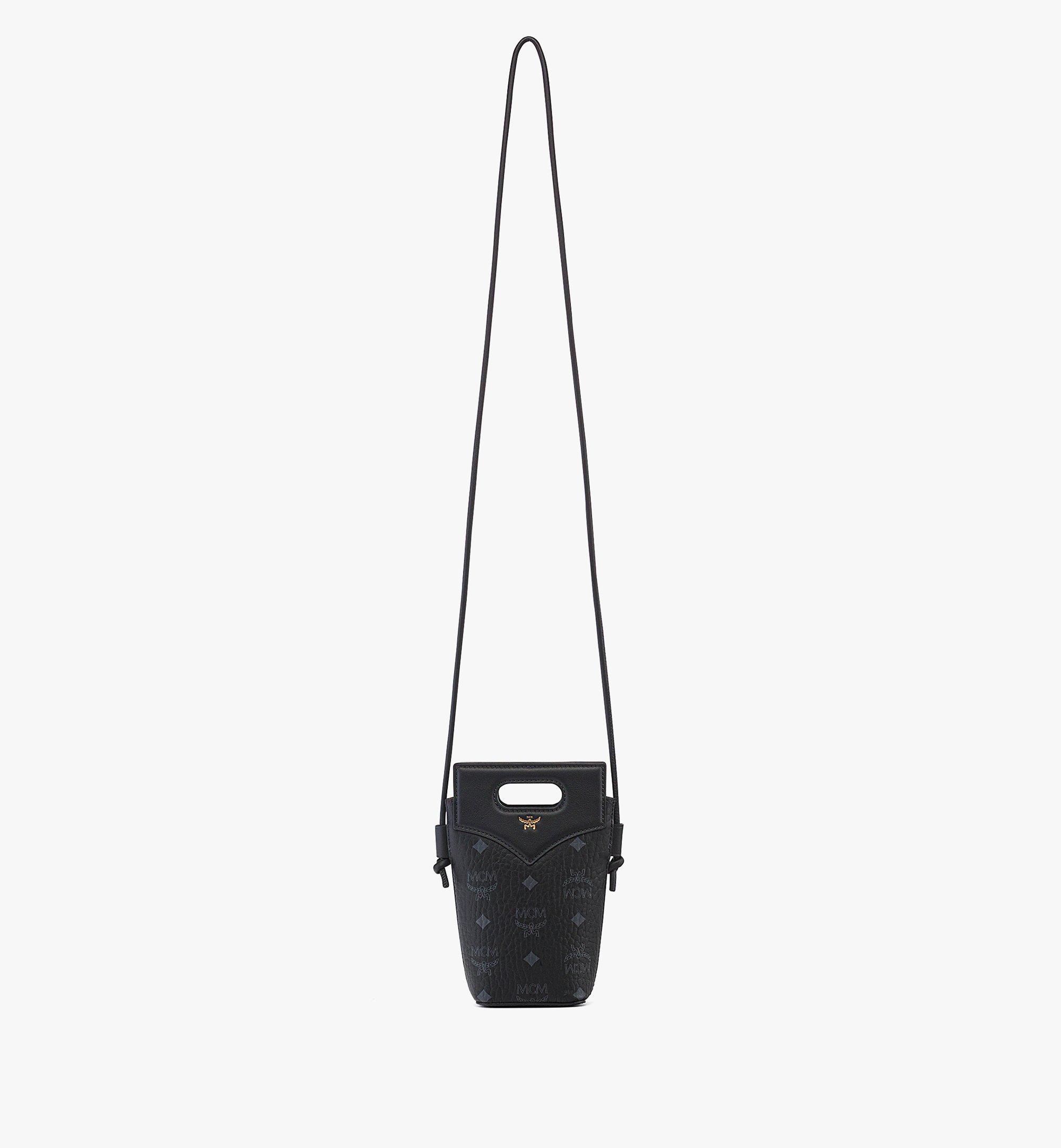 MCM Visetos皮革混搭钻石形斜挎手拿包 Black MYZFSAK01BK001 更多视角 4