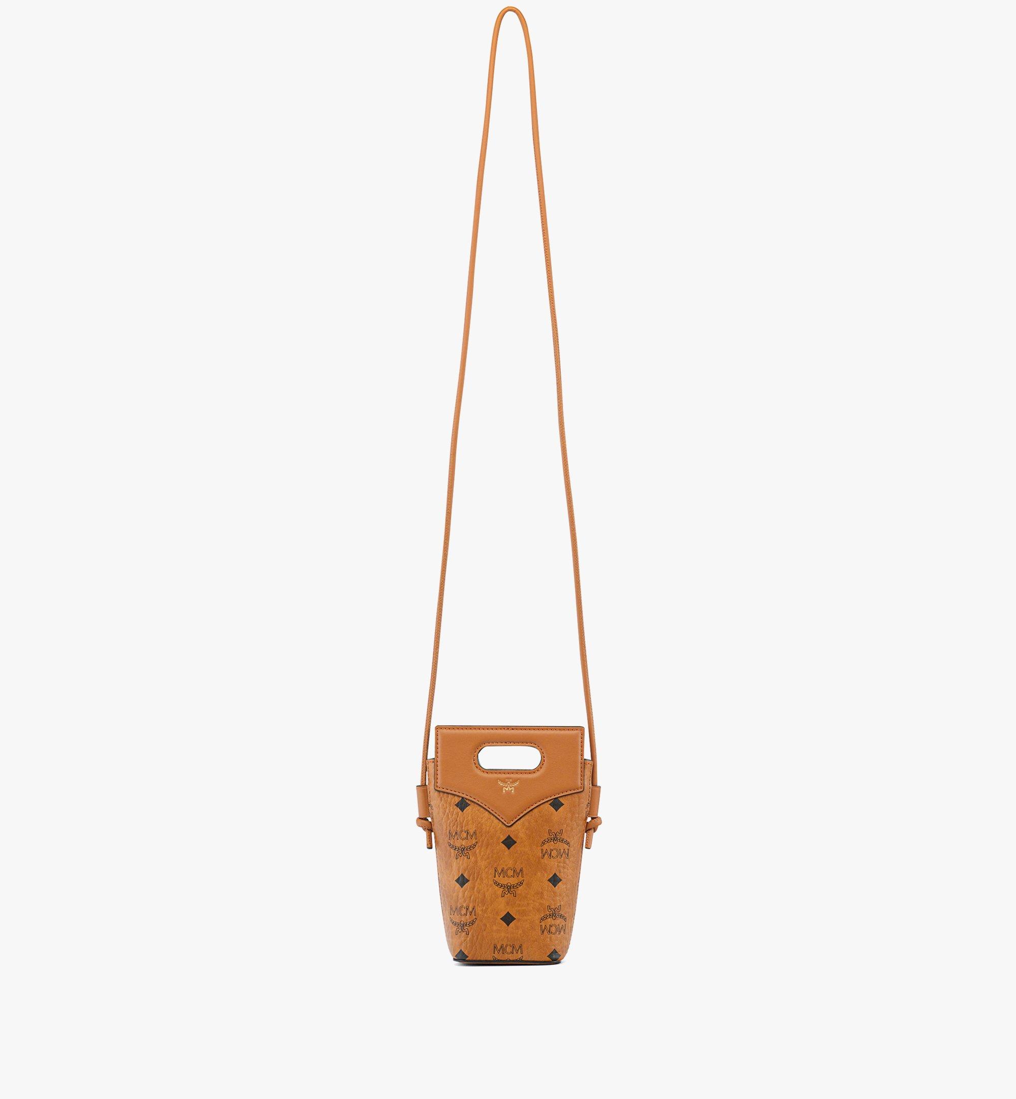 MCM Diamond Pouch zum Umhängen in Visetos Leder-Mix Cognac MYZFSAK01CO001 Noch mehr sehen 4
