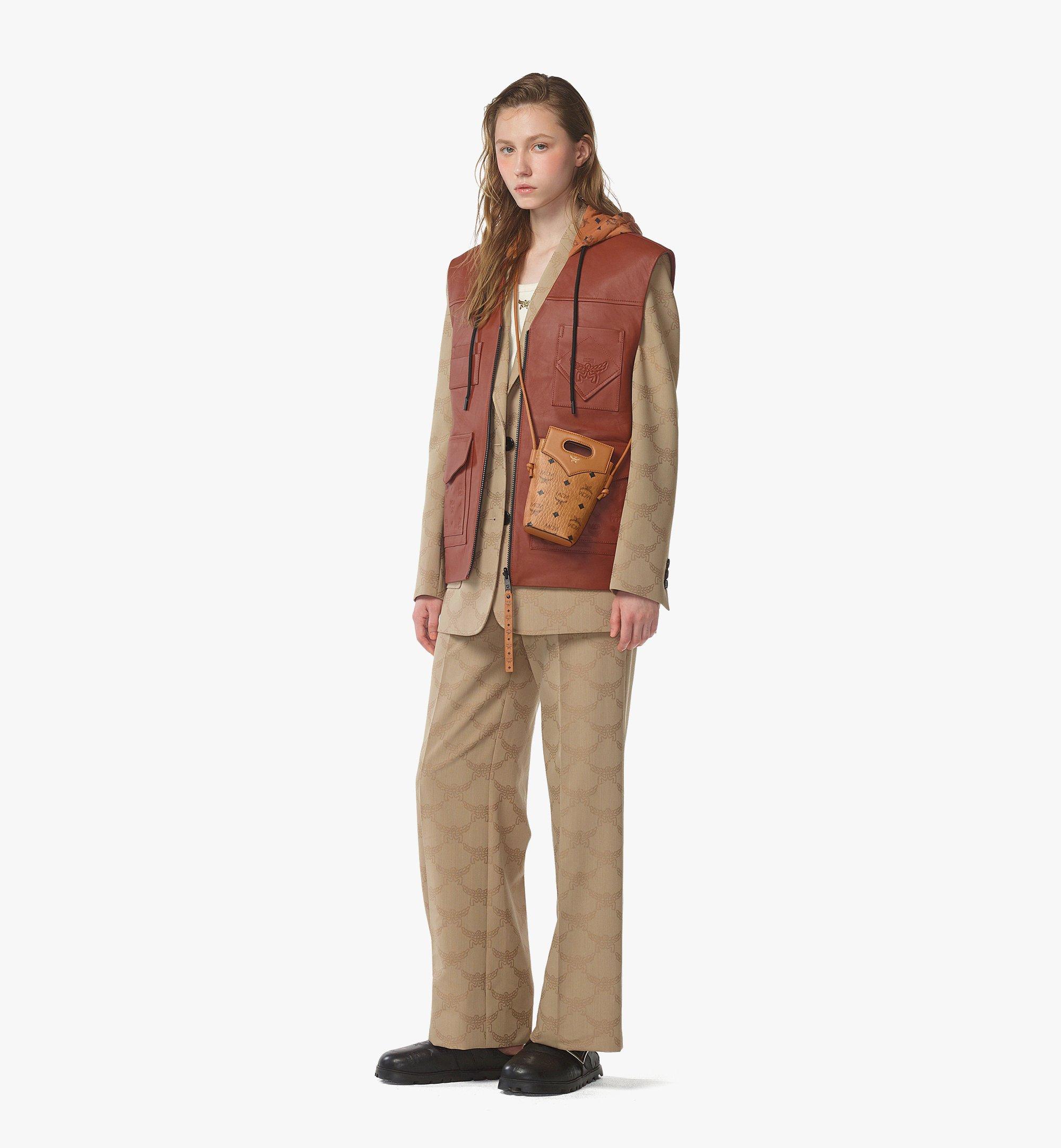 MCM Diamond Pouch zum Umhängen in Visetos Leder-Mix Cognac MYZFSAK01CO001 Noch mehr sehen 2