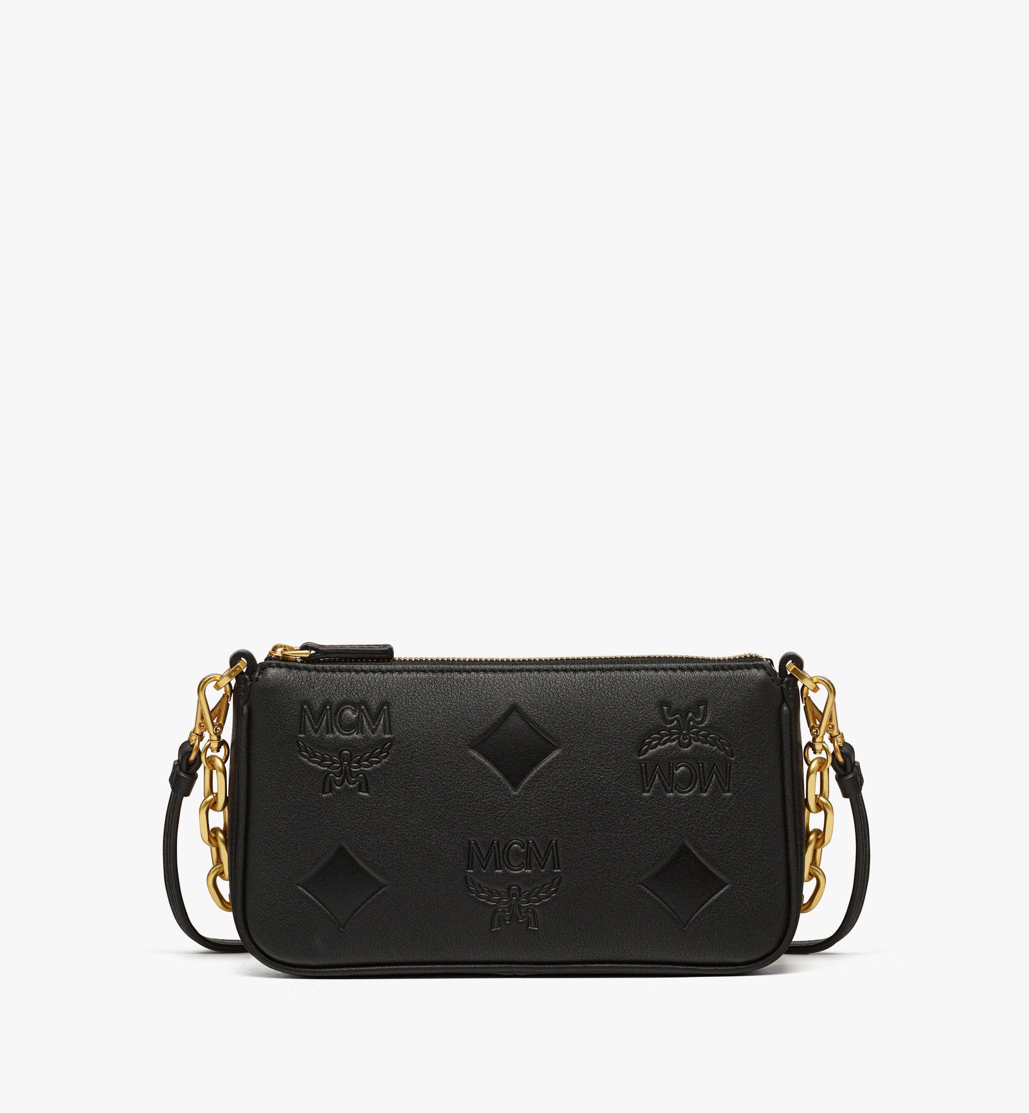 Aren Umhängetasche aus Leder mit Kette und Maxi-Monogramm