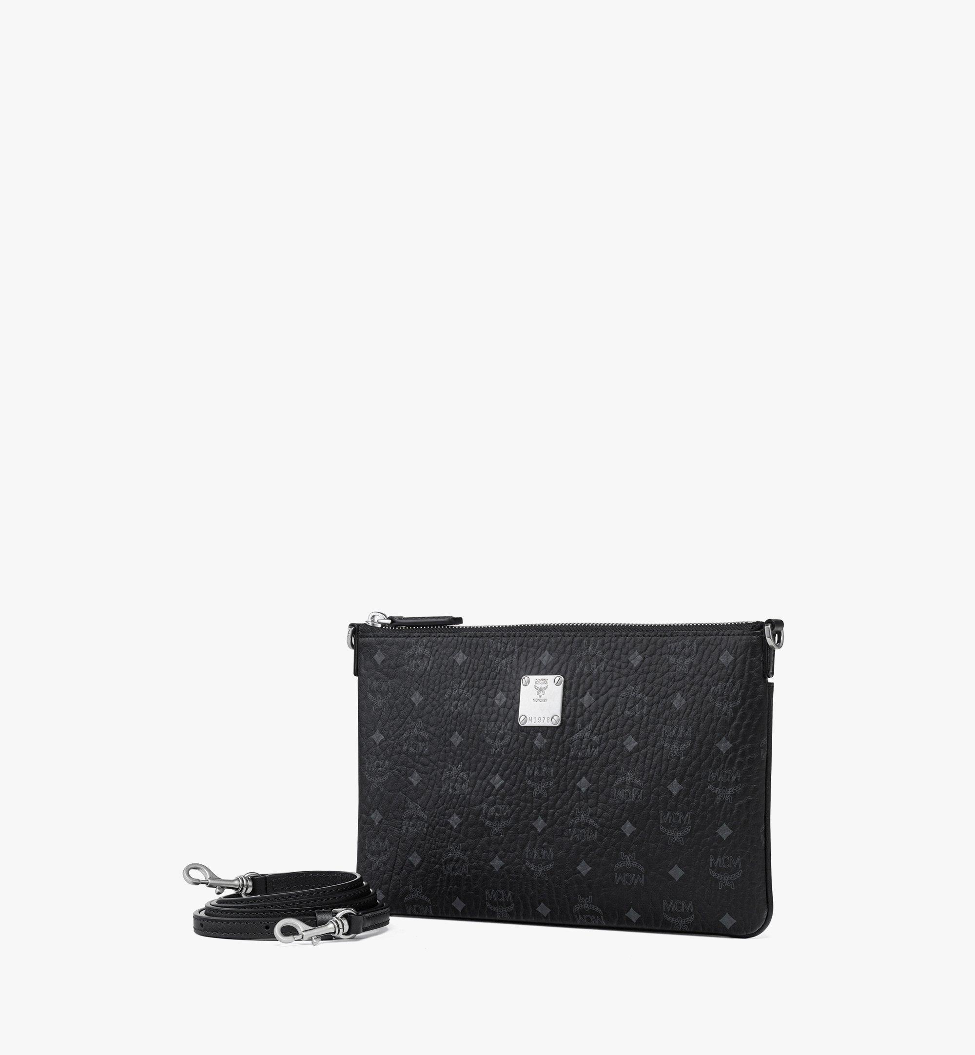 MCM Aren Crossbody Pouch in Visetos Black MYZGATA01BK001 Alternate View 1