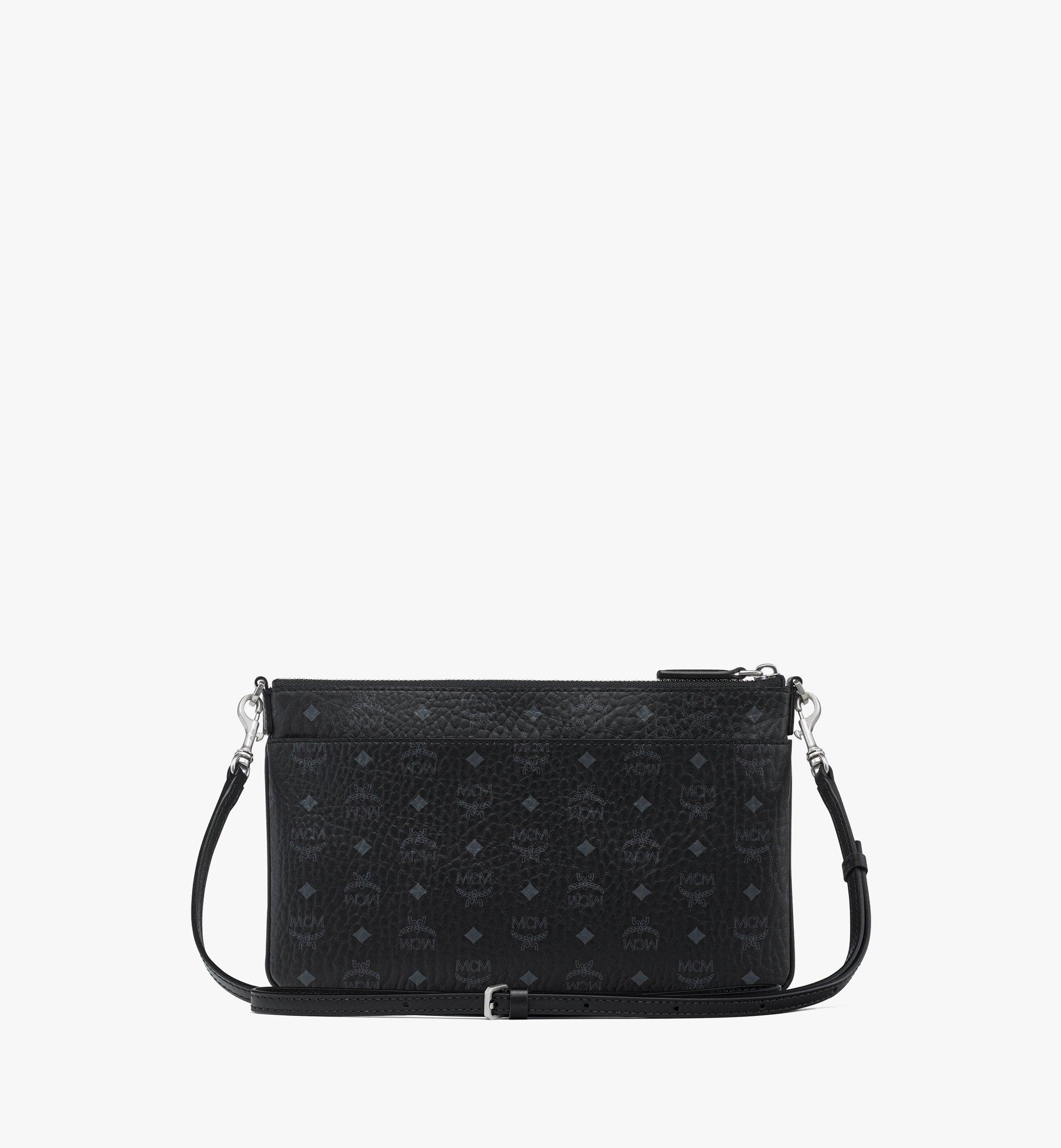 MCM Aren Crossbody Pouch in Visetos Black MYZGATA01BK001 Alternate View 3