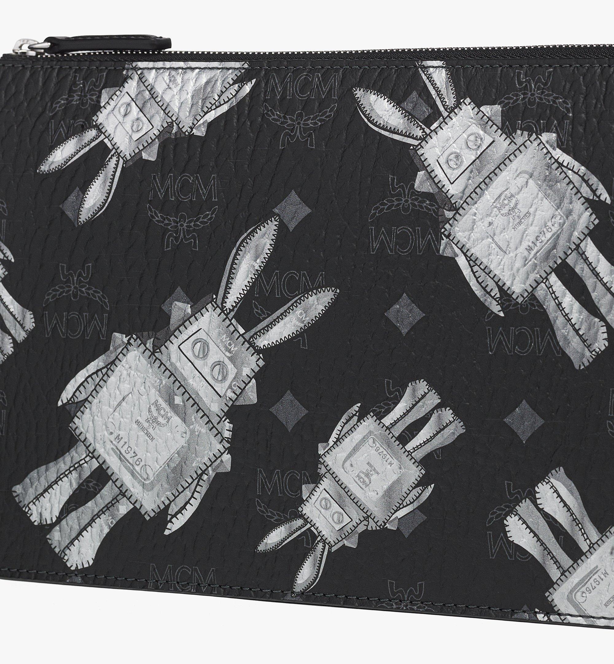 Wristlet Standing Pouch With Chain Strap in Rabot Visetos