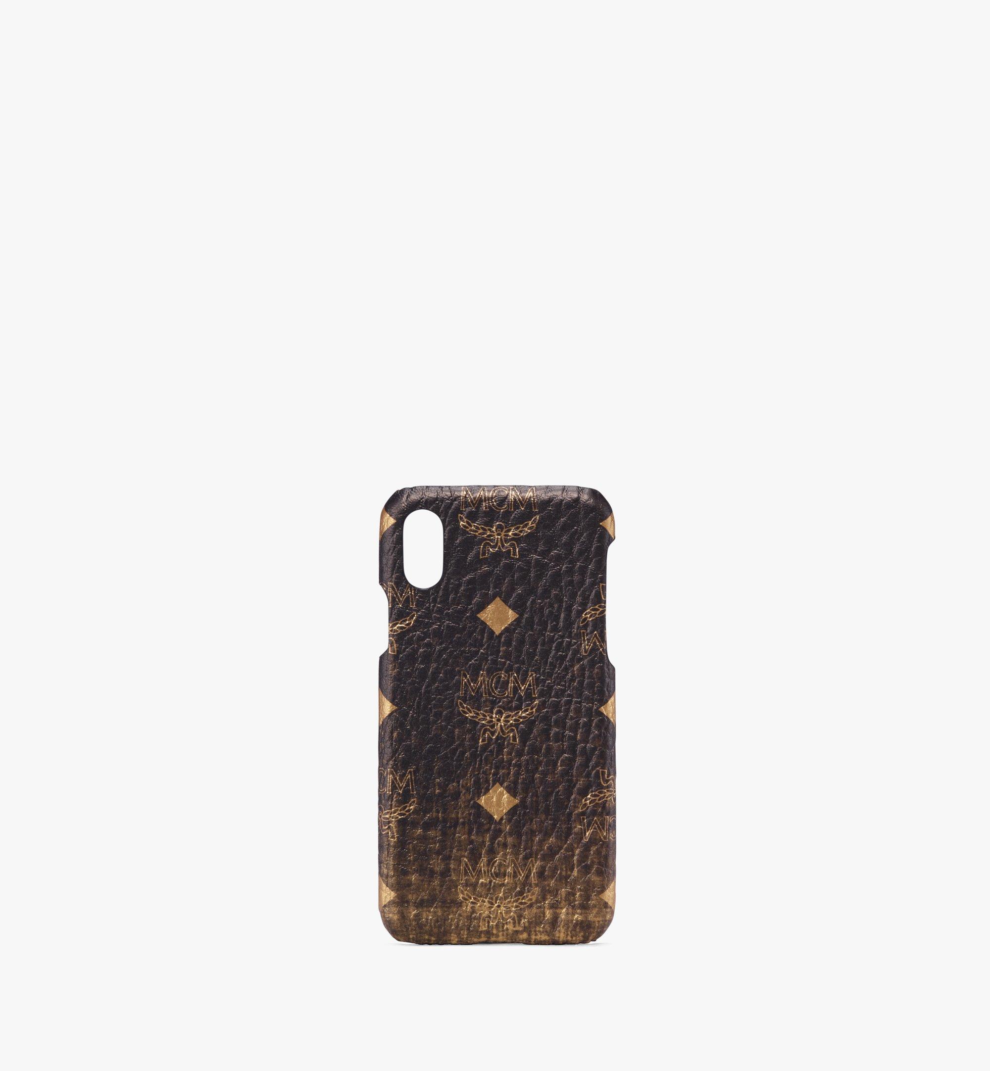 One Size iPhone XS Case in Gradation Visetos Gold MCM TH