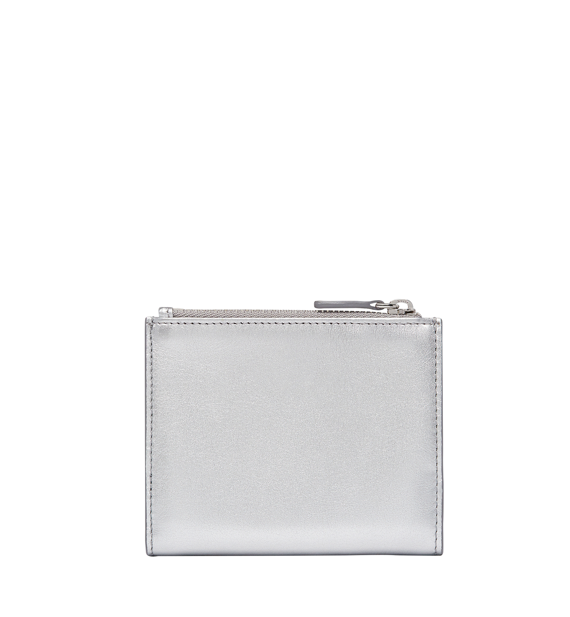 Mini Robot Wallet in Leather Silver MCM SE