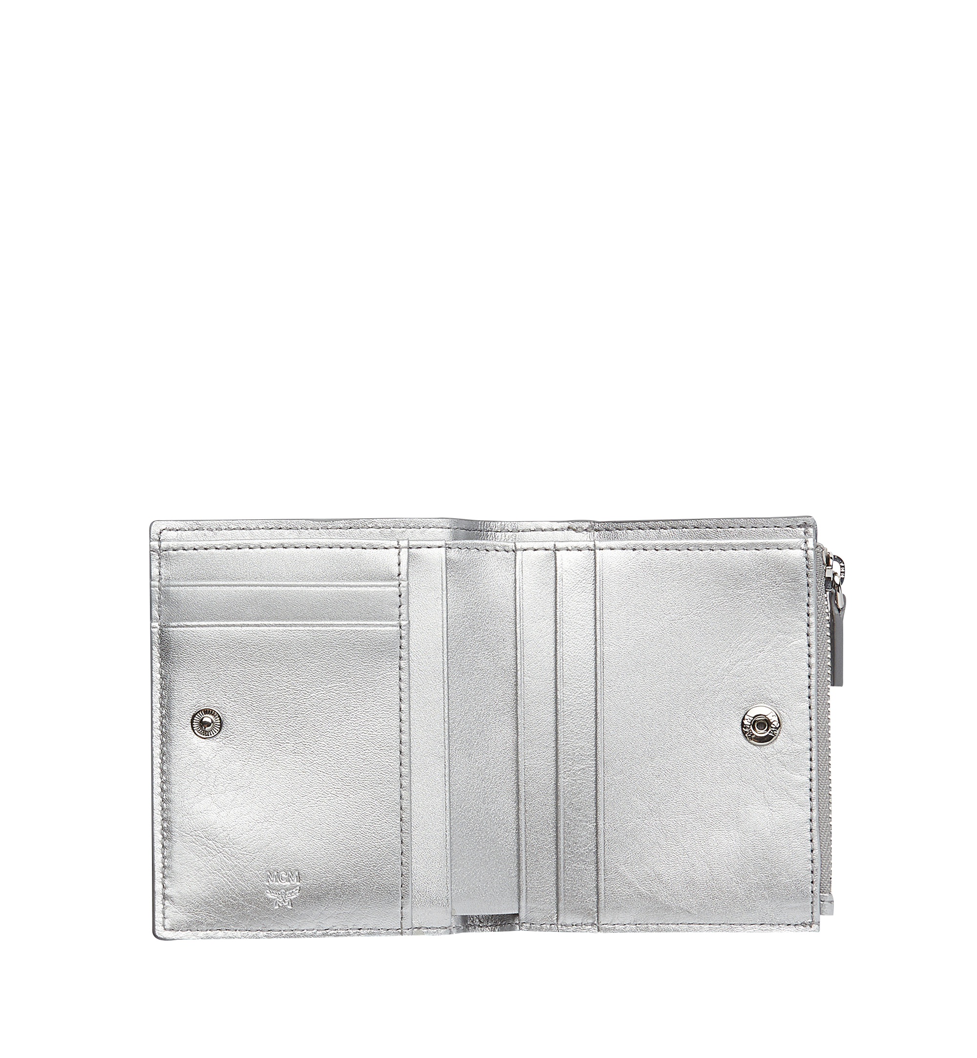 MCM Robot Wallet in Leather Silver MZS8SRO13SV001 Alternate View 3