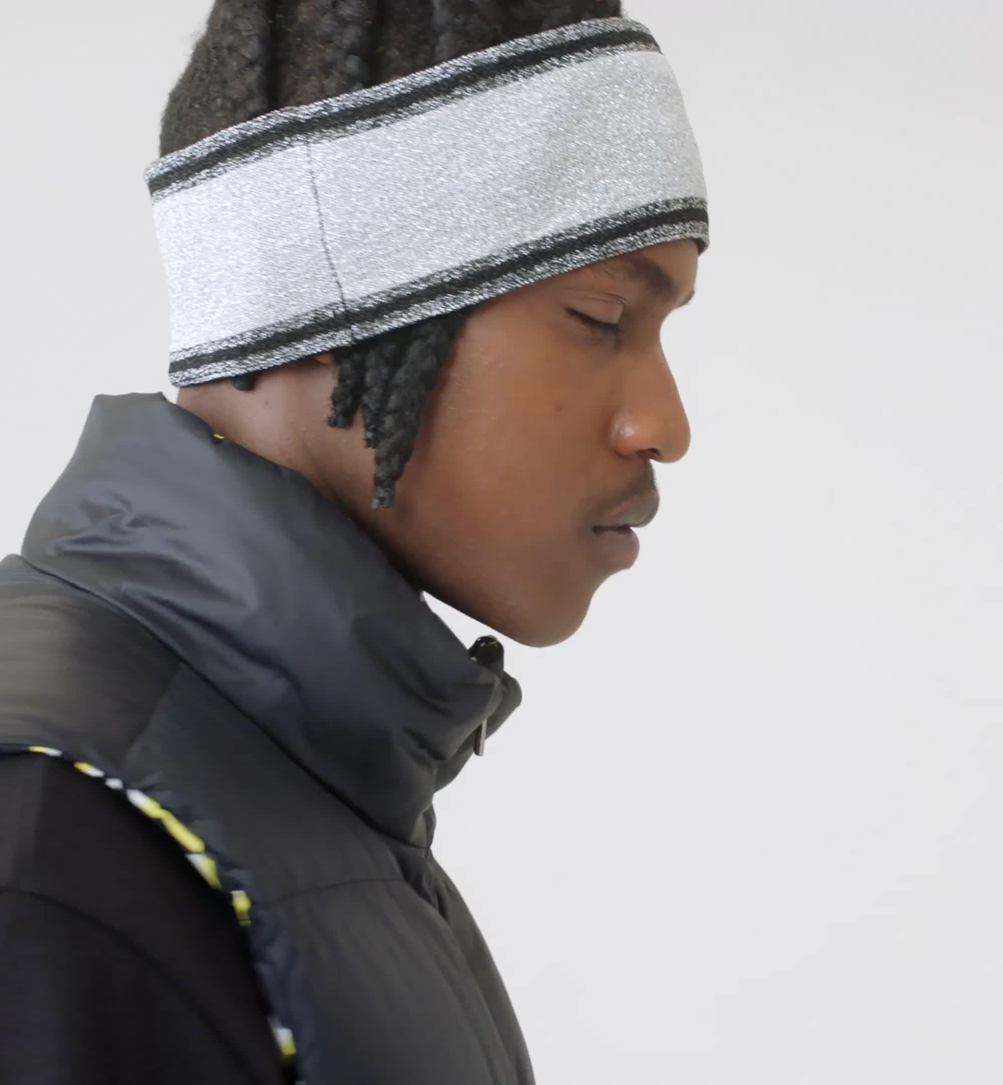 One Size Après-Ski Intarsia Knit Logo Headband Grey