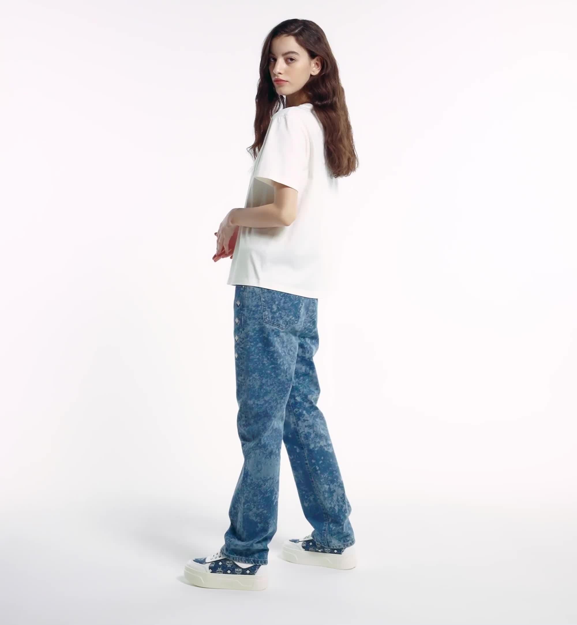 39 IT Skyward Platform Sneakers in Vintage Denim Jacquard