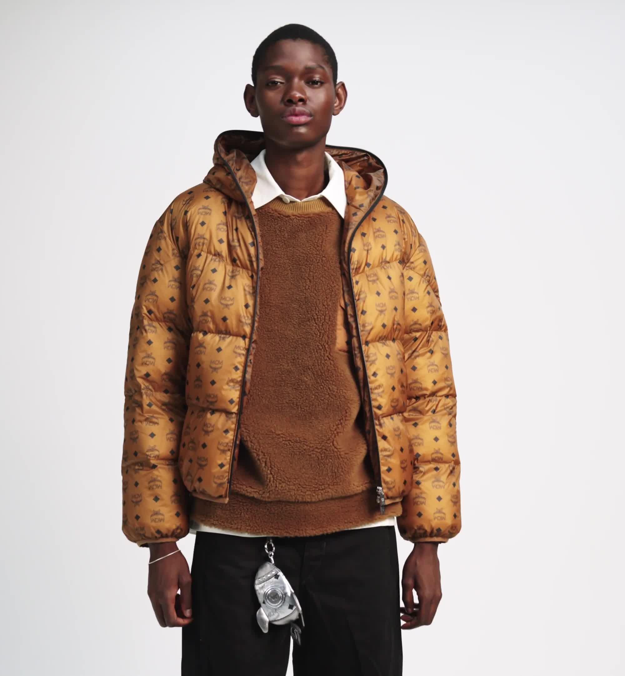 Large Monogram Ripstop Nylon Parka Cognac | MCM ®US