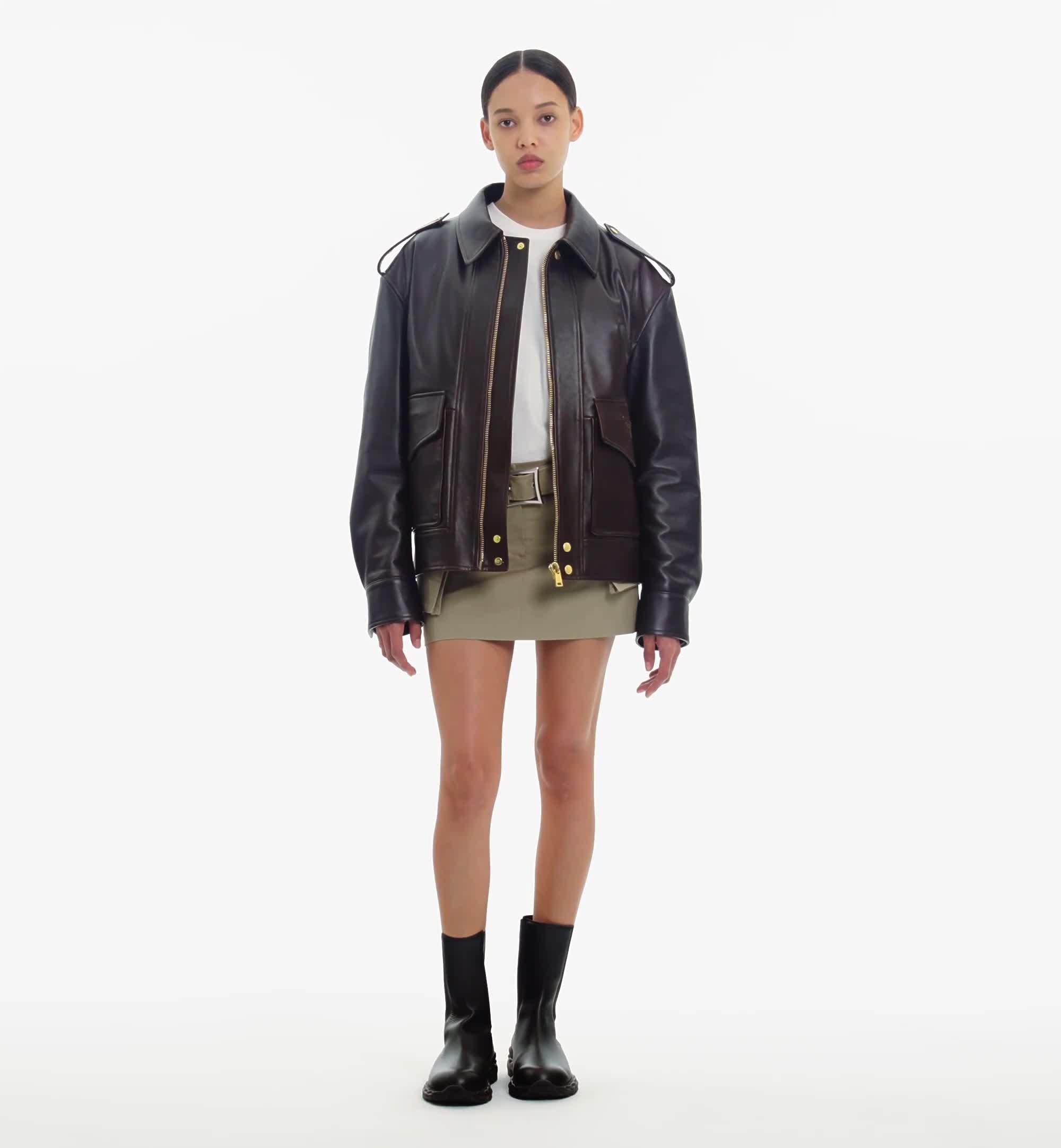 50 IT Calf Leather Jacket Brown | MCM ®US