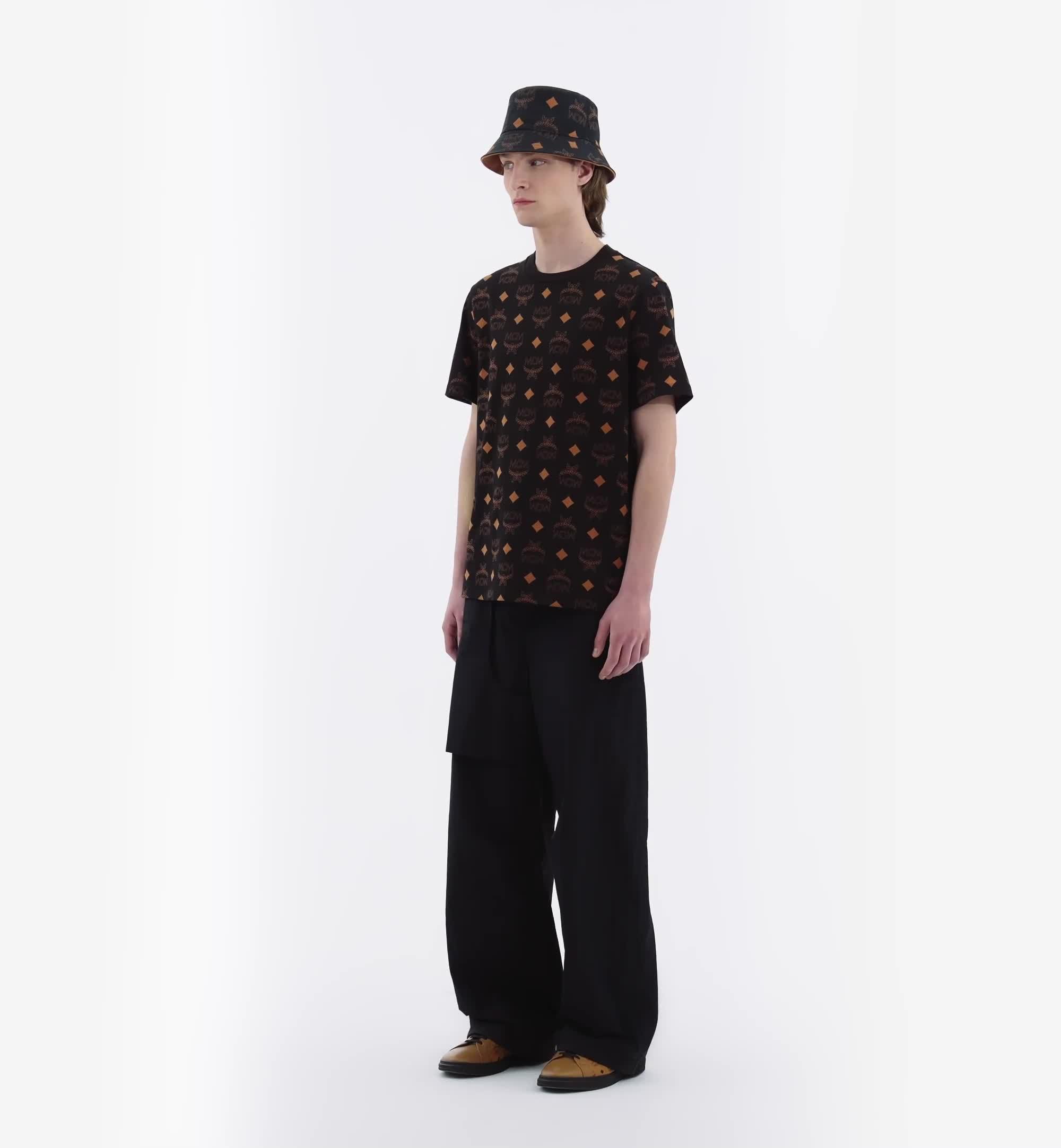 Small / M Maxi Monogram Print T-Shirt in Organic Cotton