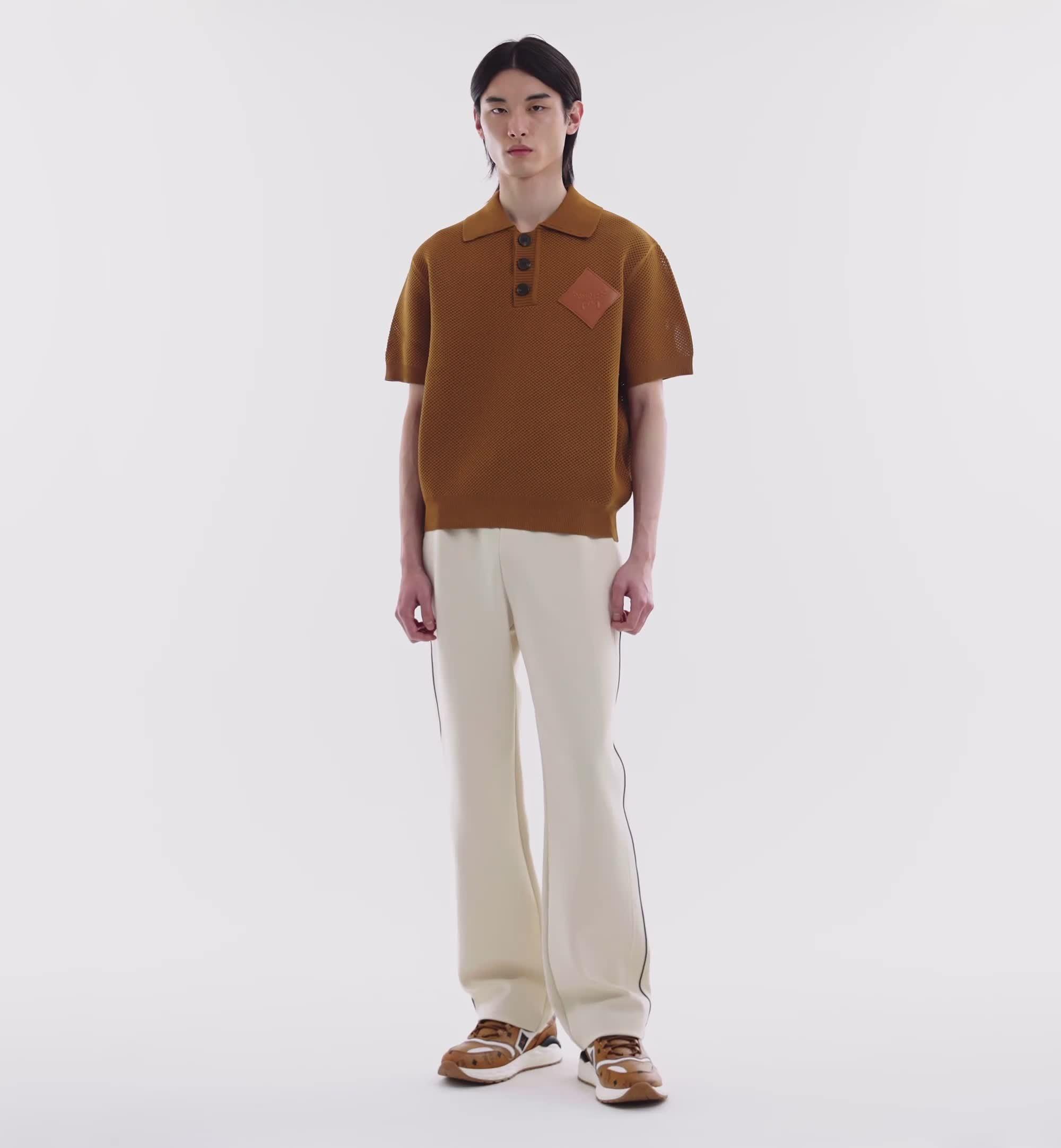 Medium Logo Patch Knit Polo Cognac | MCM ®US
