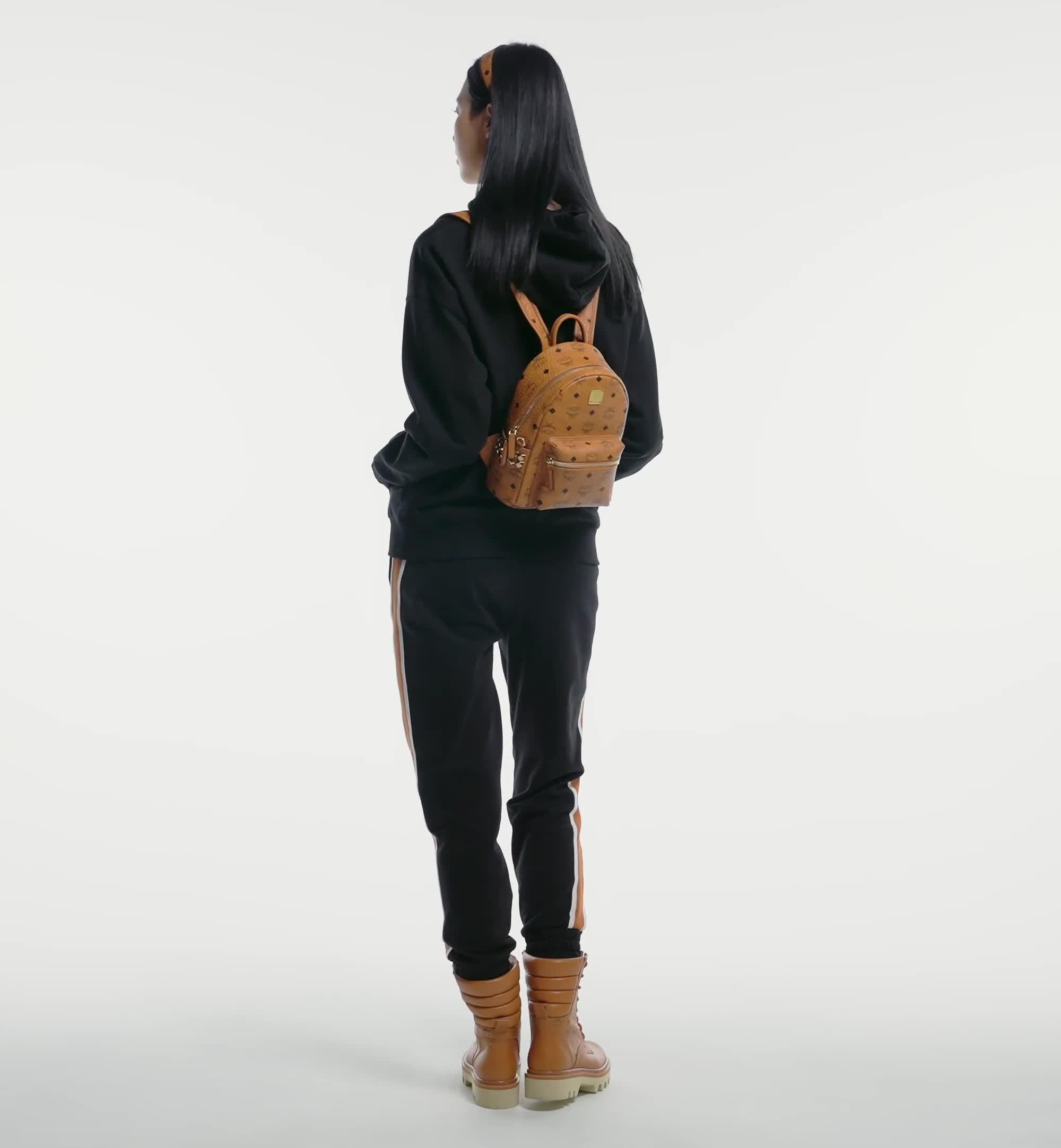 Mini Stark Side Studs Backpack in Visetos Cognac | MCM ®JP