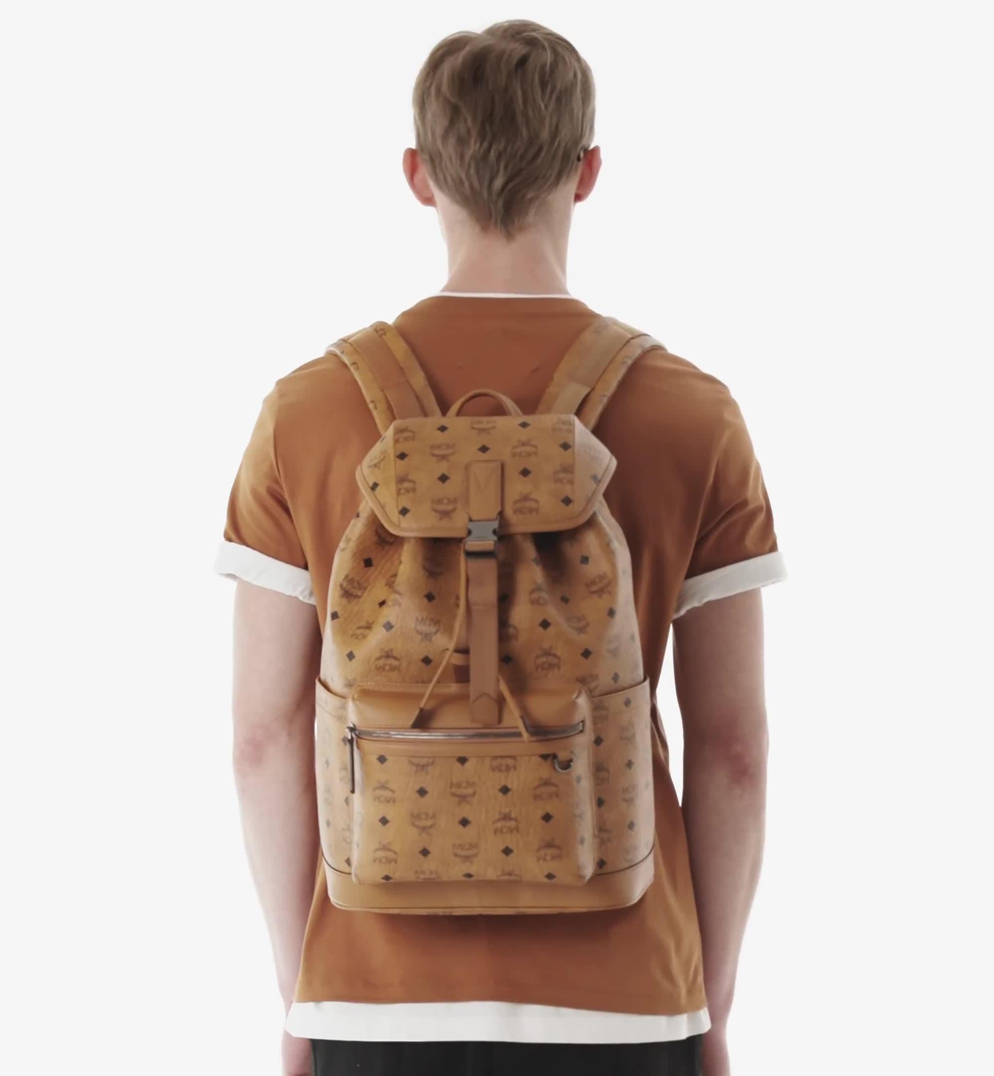 Medium Brandenburg Backpack in Visetos Cognac | MCM ®CA