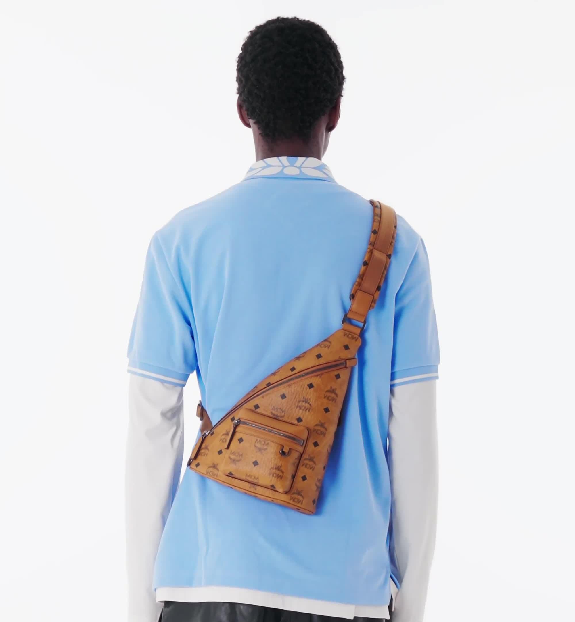 Mini Aren Sling in Visetos Cognac MCM TH