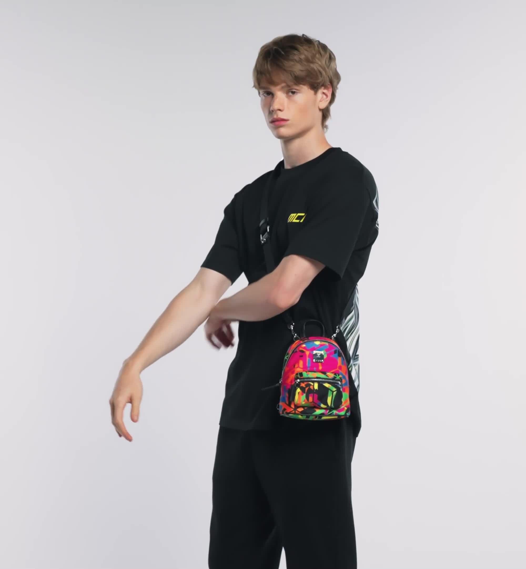 MCM Nyon Mini Stark Crossbody Backpack Multicolor 1250151