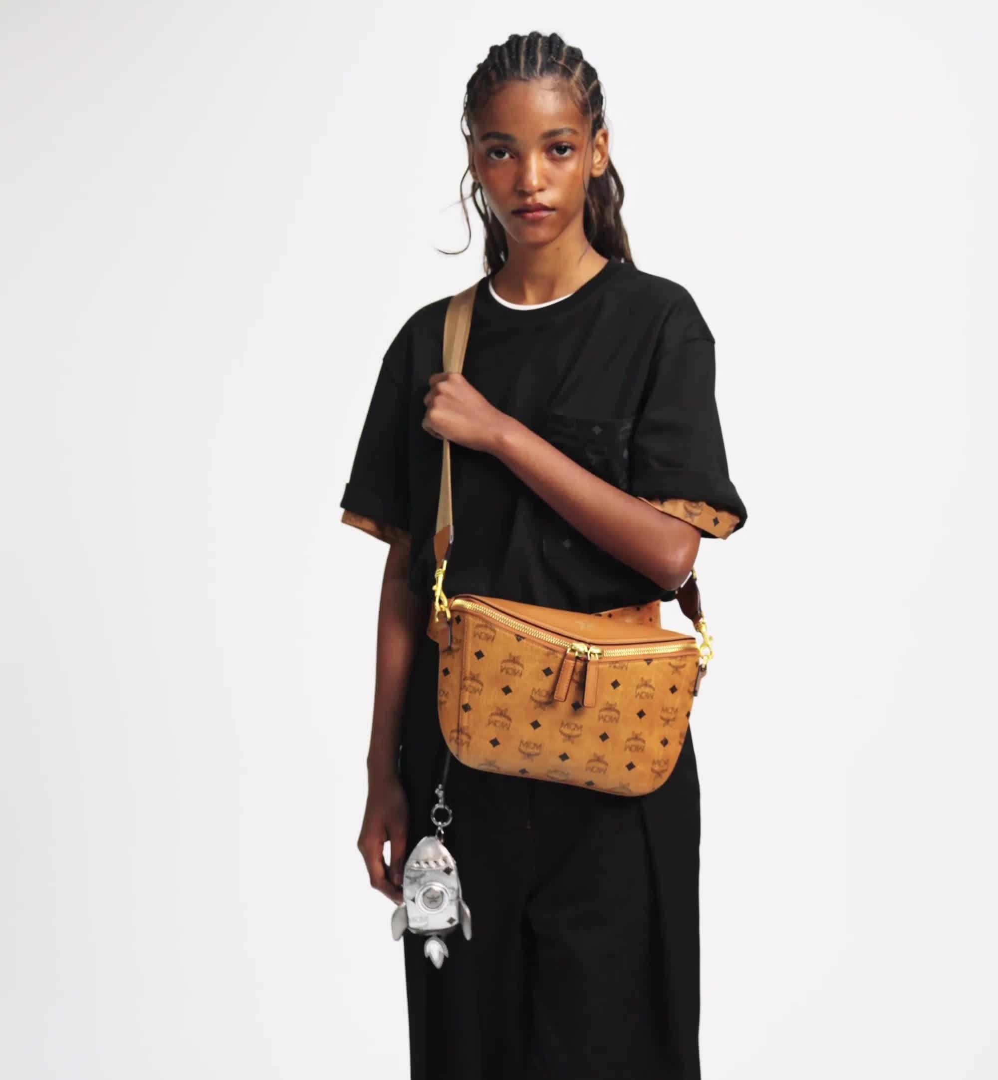 Small Diamant 3D Crossbody in Visetos Leather Mix Cognac | MCM ®FR