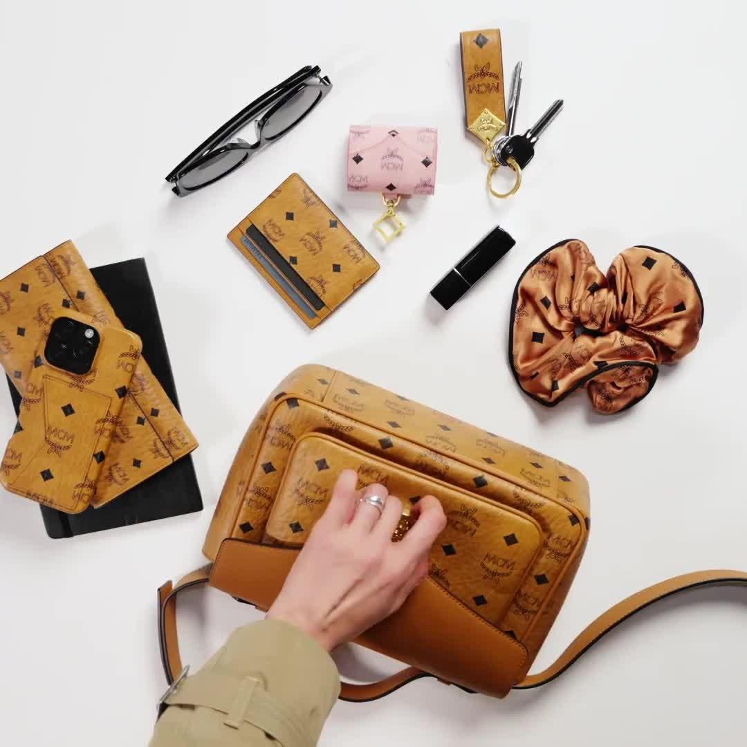 Small Tracy Satchel in Visetos Leather Mix Cognac | MCM ®US