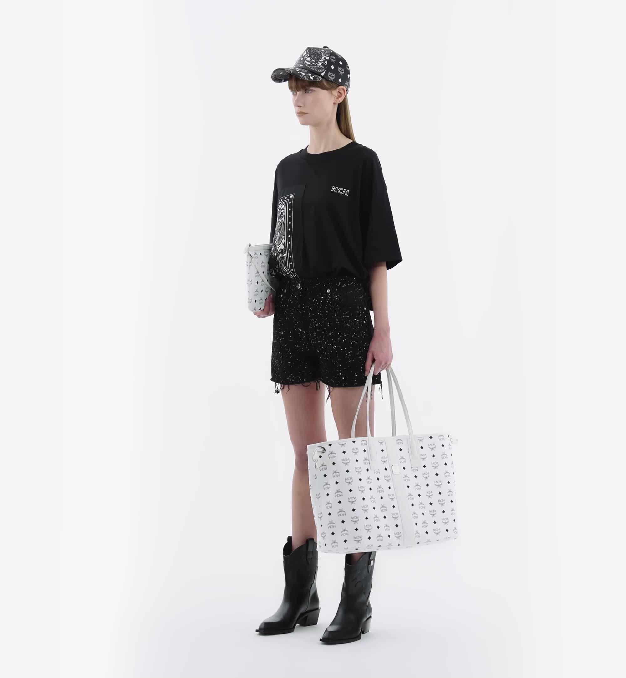 MCM◆MWP7AVI22WT001◆LIZショッパー VISETOS トートバッグ Medium Liz Shopper in Visetos Pink | MCM ®US