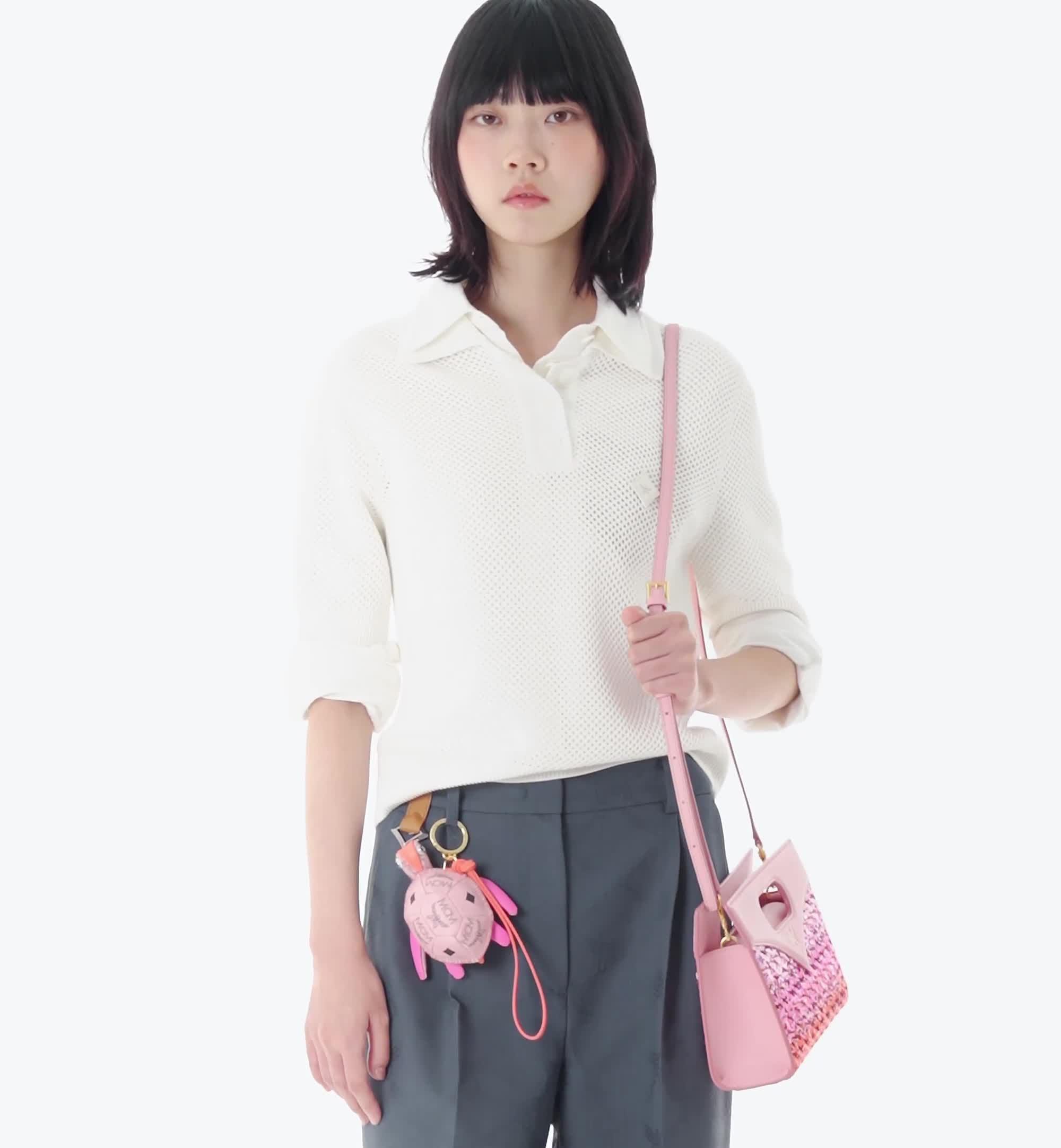 Small Diamond Tote in Sequin Lamb Leather Pink | MCM ®US